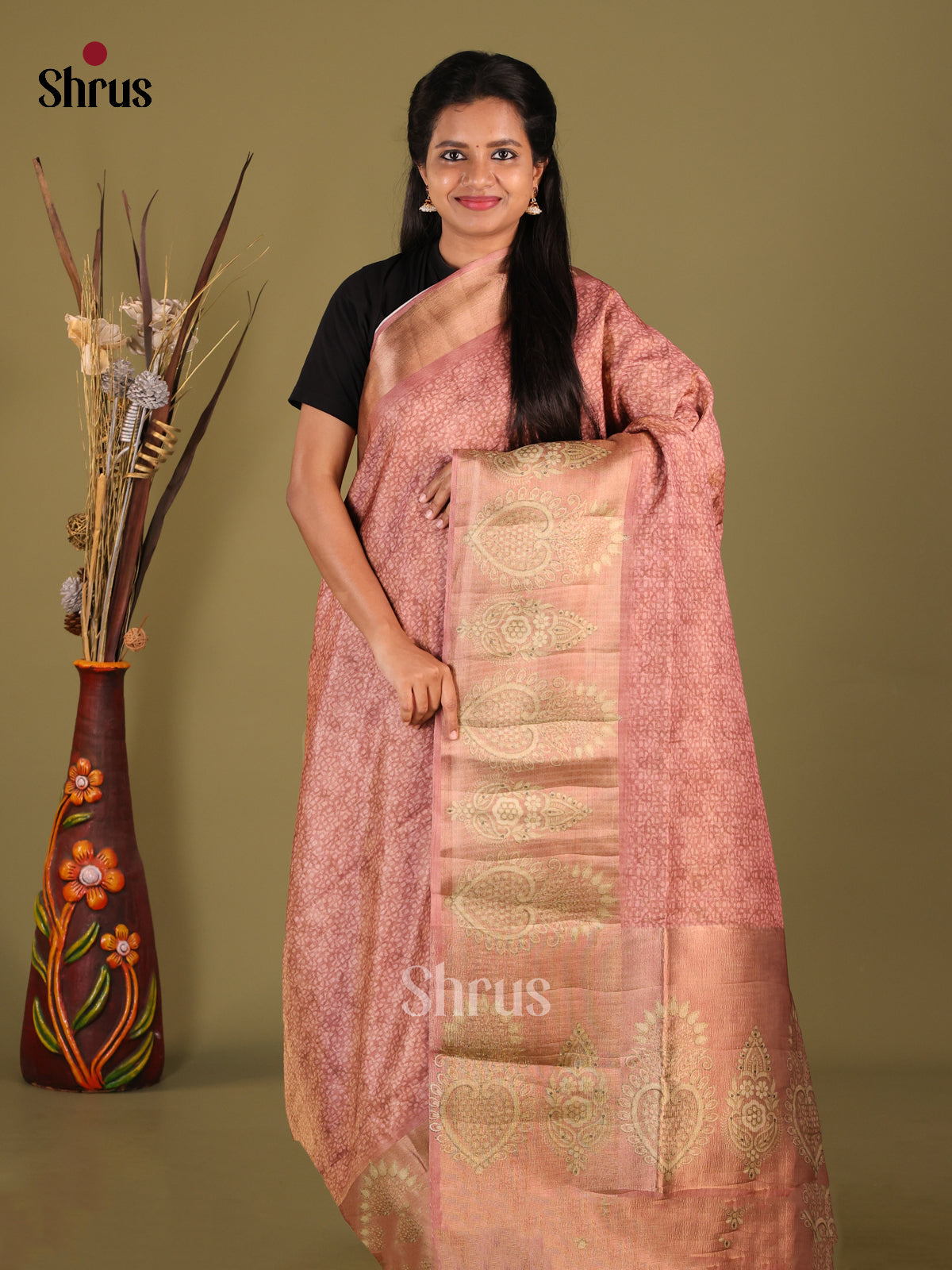 DHS28436 - Semi matka Saree
