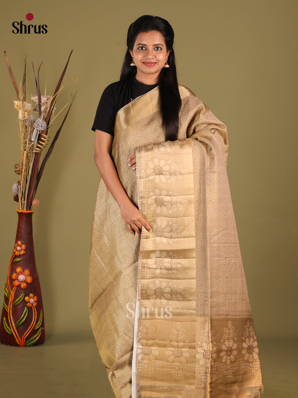 DHS28440 - Semi matka Saree