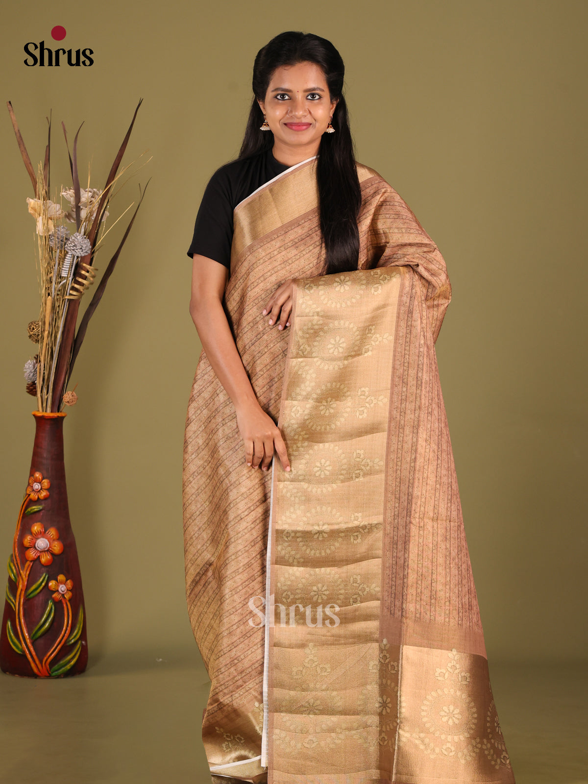 DHS28447 - Semi matka Saree