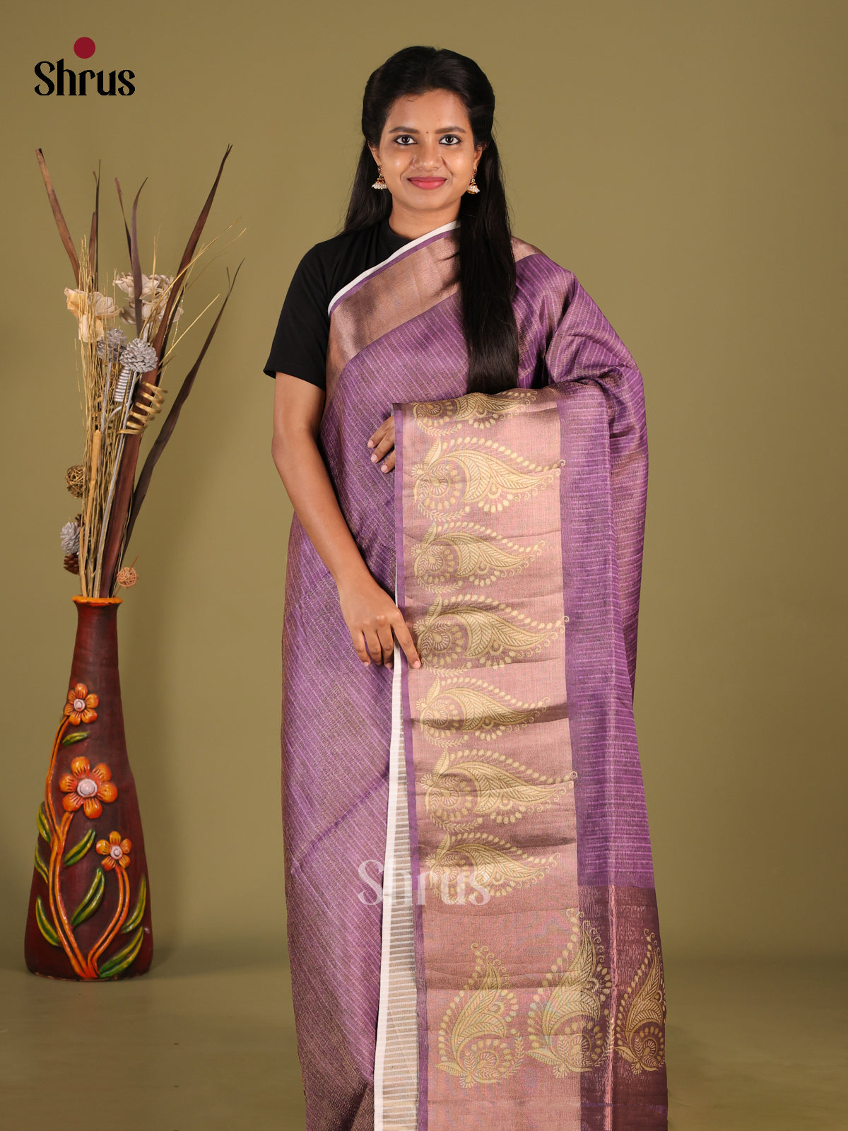 DHS28452 - Semi matka Saree
