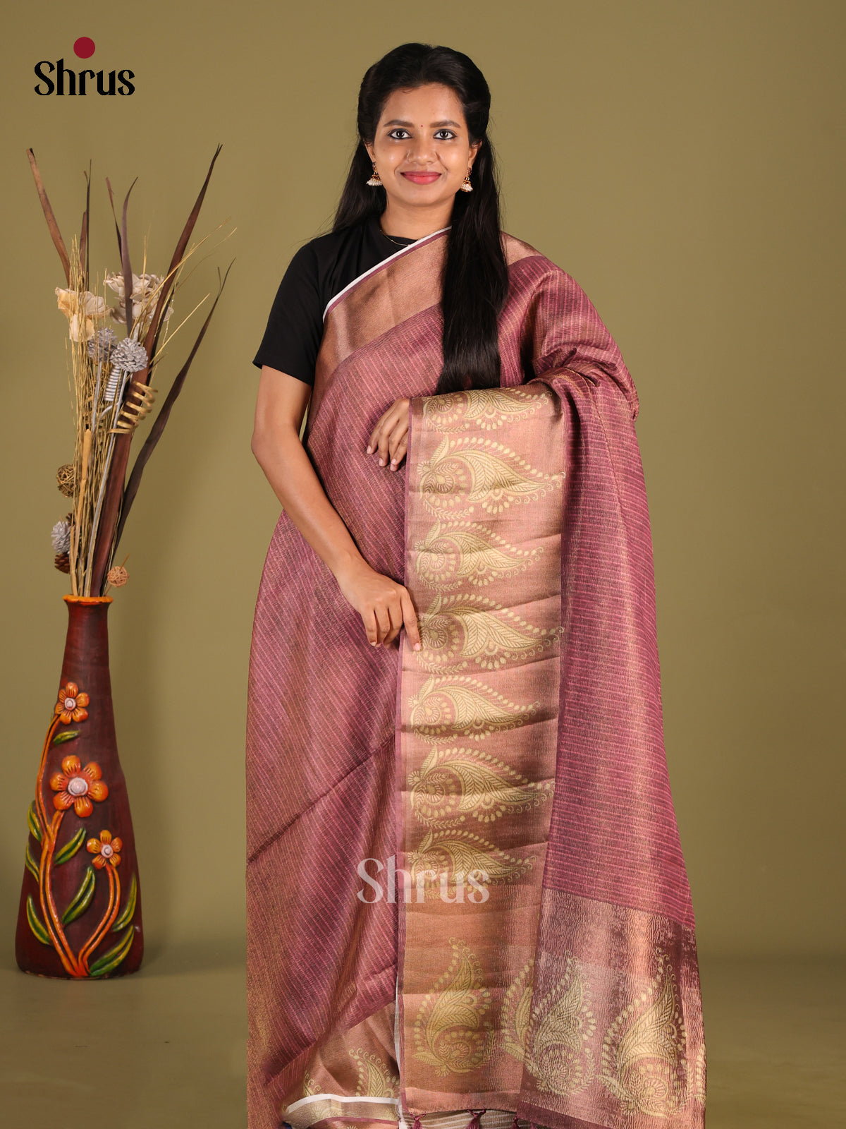 DHS28457 - Semi matka Saree