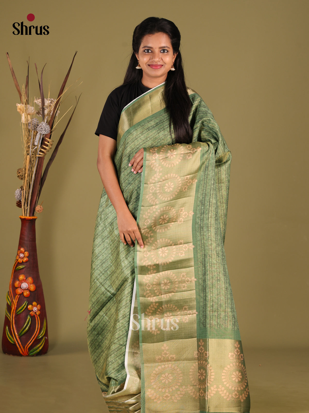 DHS28459 - Semi matka Saree