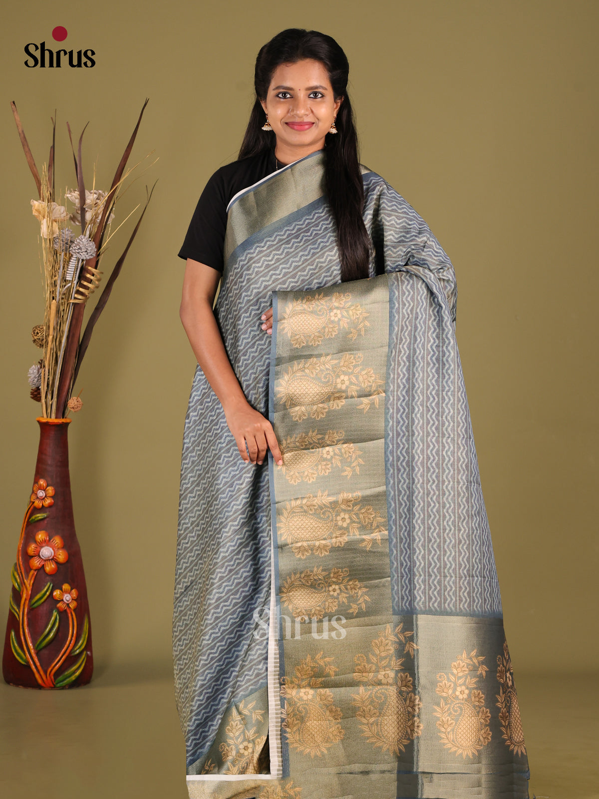 DHS28467 - Semi matka Saree