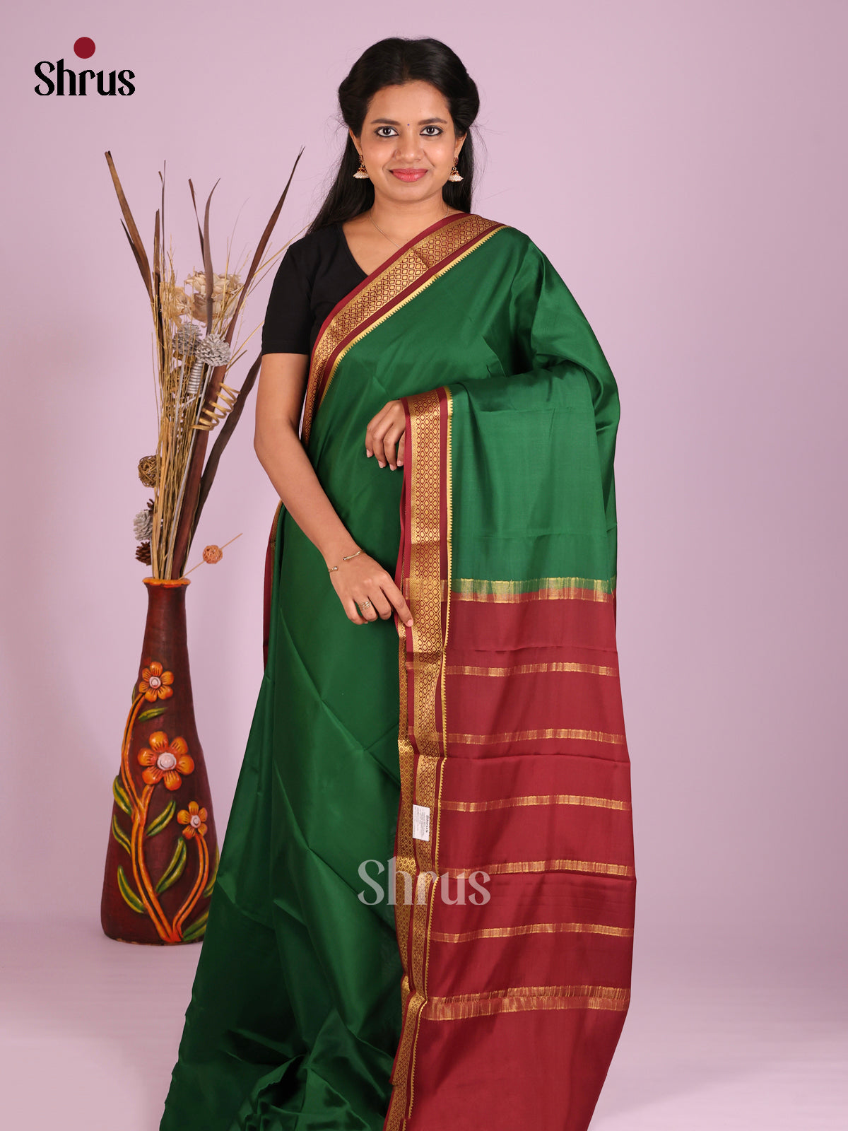 DHS28477 - Mysore Silk Saree - Shop on Shrus.com