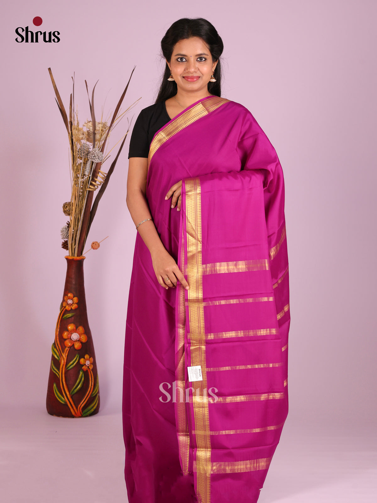 DHS28496 - Mysore Silk Saree - Shop on Shrus.com