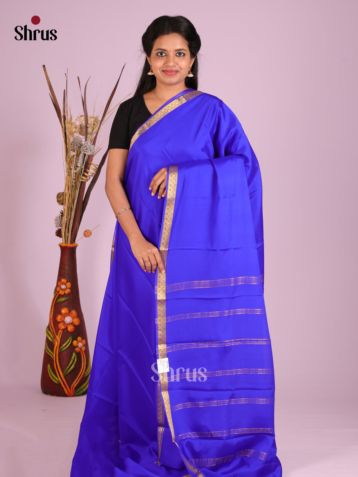 Blue(Single Tone) - Mysore Silk Saree