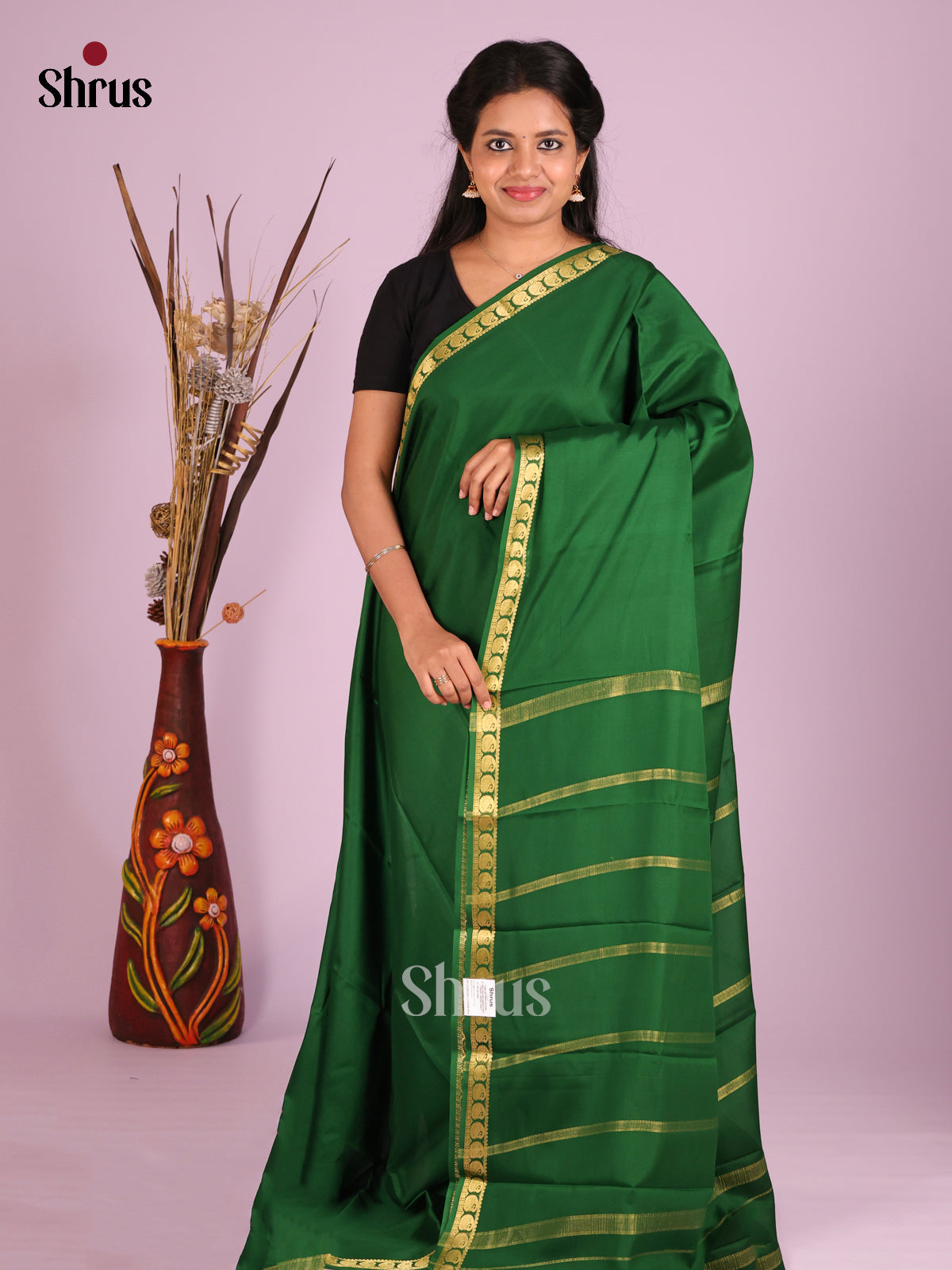 DHS28536 - Mysore Silk Saree - Shop on Shrus.com