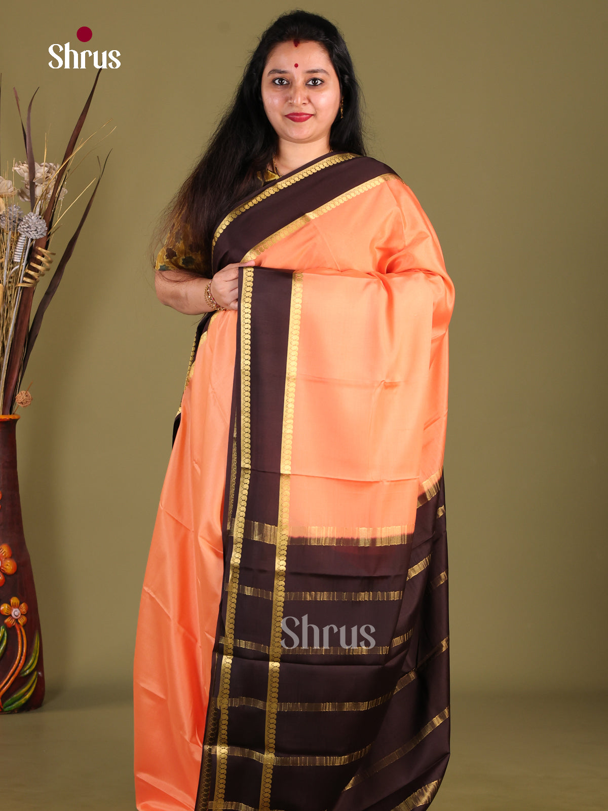 Teal Green & Blue - Mysore Silk Saree - Shop on Shrus.com