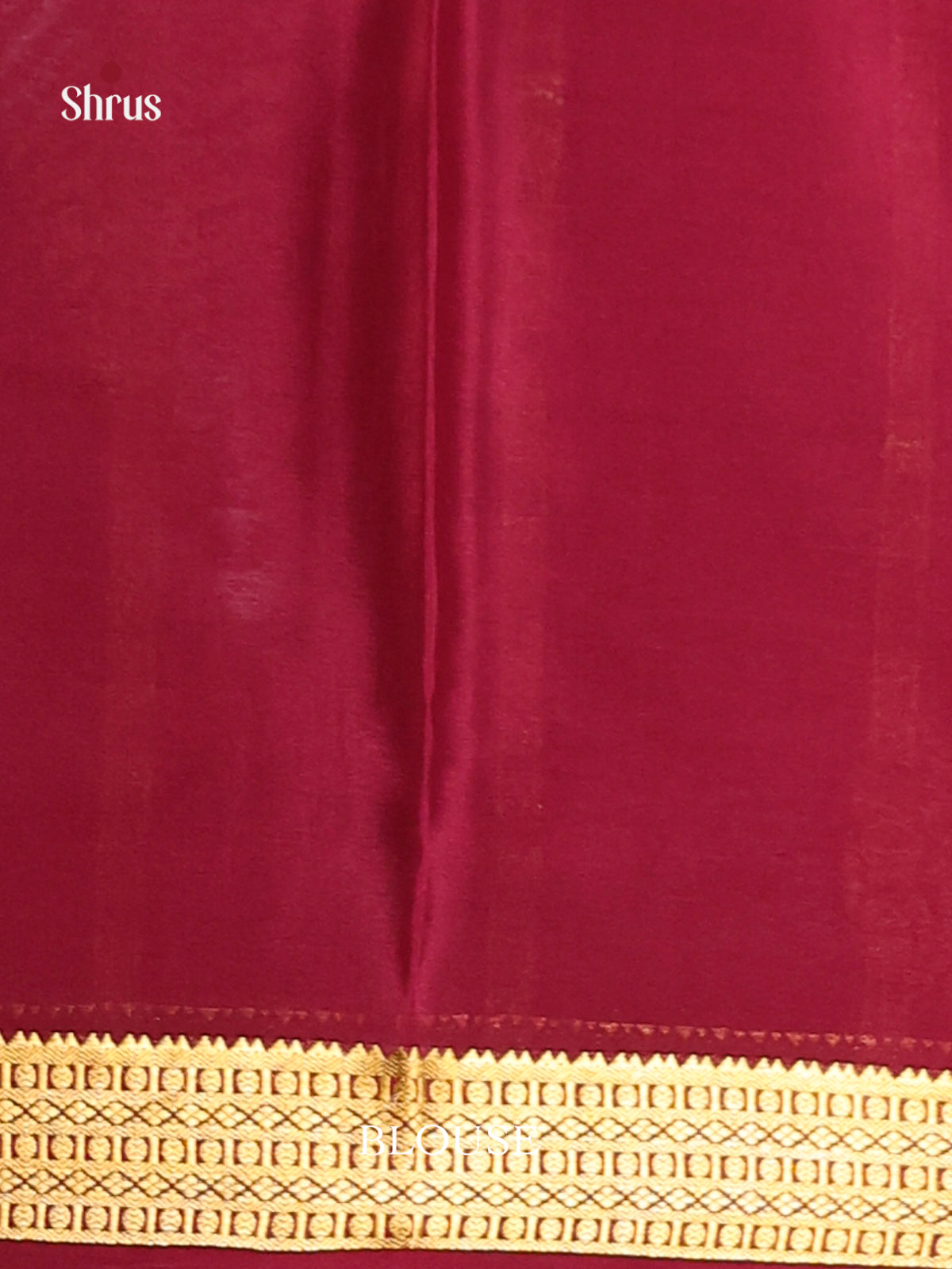 Maroon(Single Tone) - Mysore Silk Saree - Shop on Shrus.com