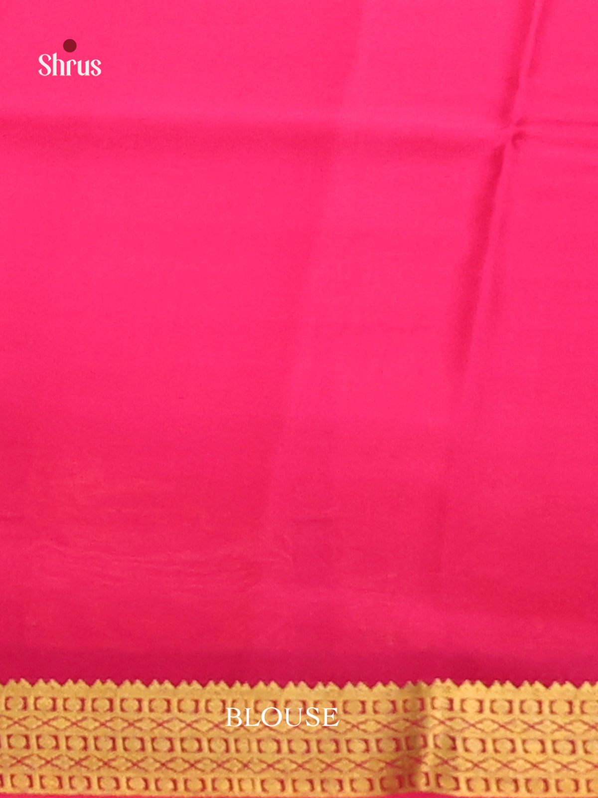 Rani Pink(Single Tone) - Mysore Silk Saree - Shop on Shrus.com