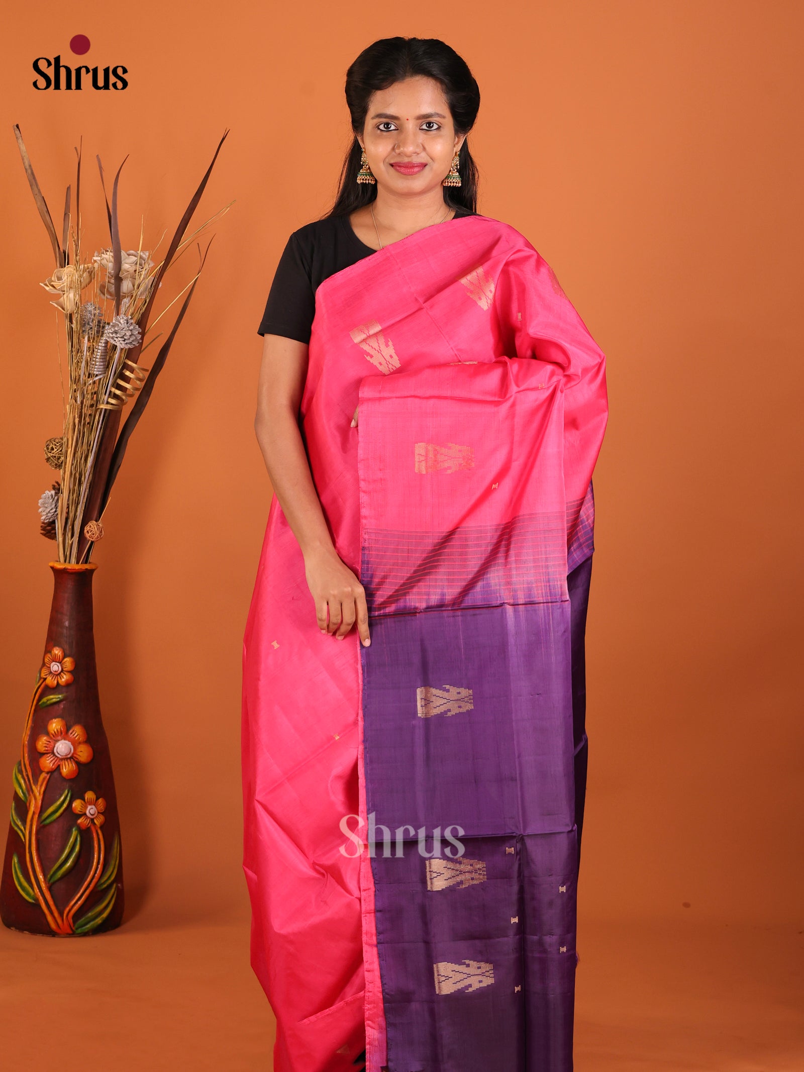 DHS29468 - Banana Pith without blouse Saree - Shop on Shrus.com