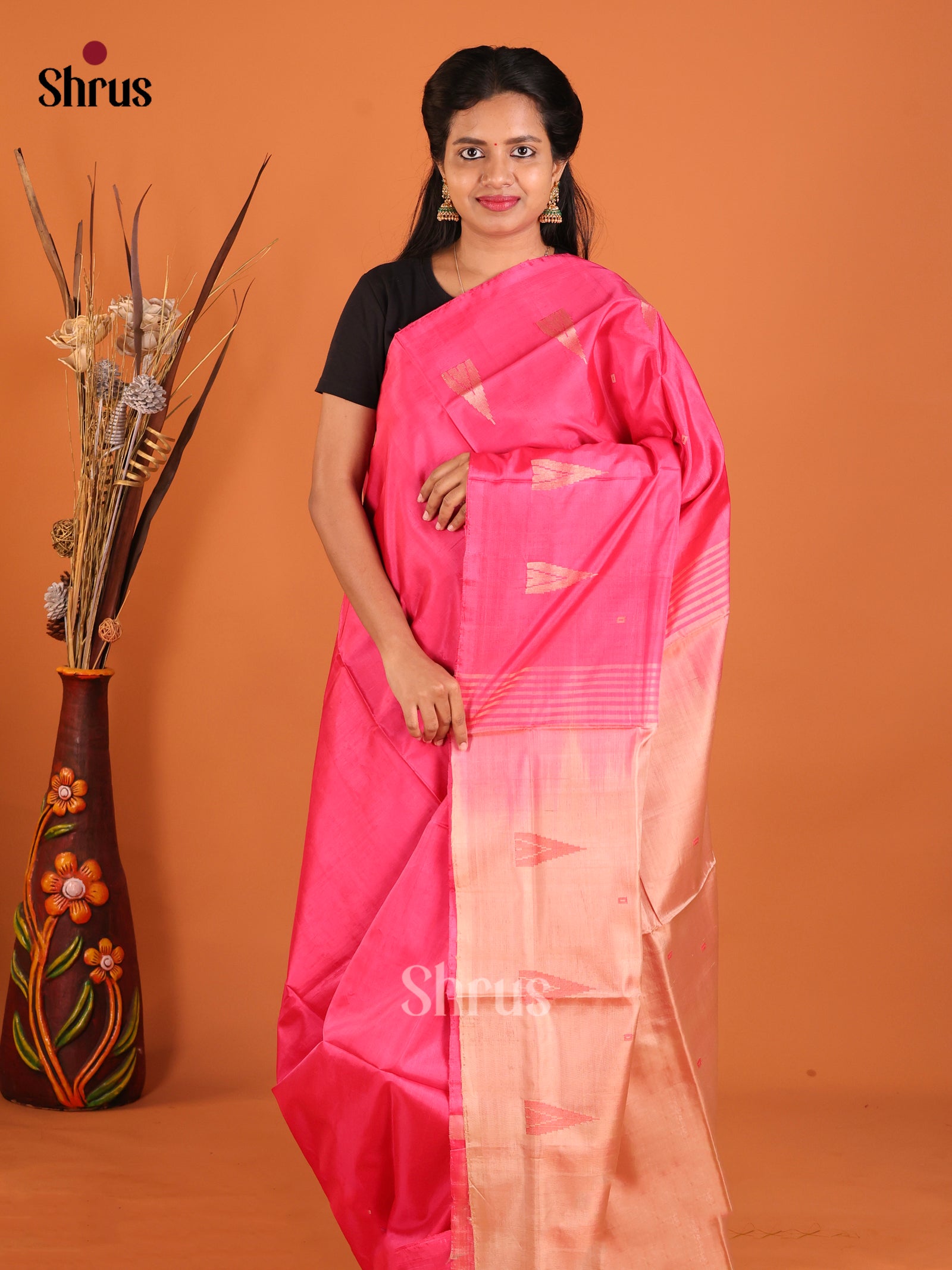 DHS29469 - Banana Pith without blouse Saree - Shop on Shrus.com