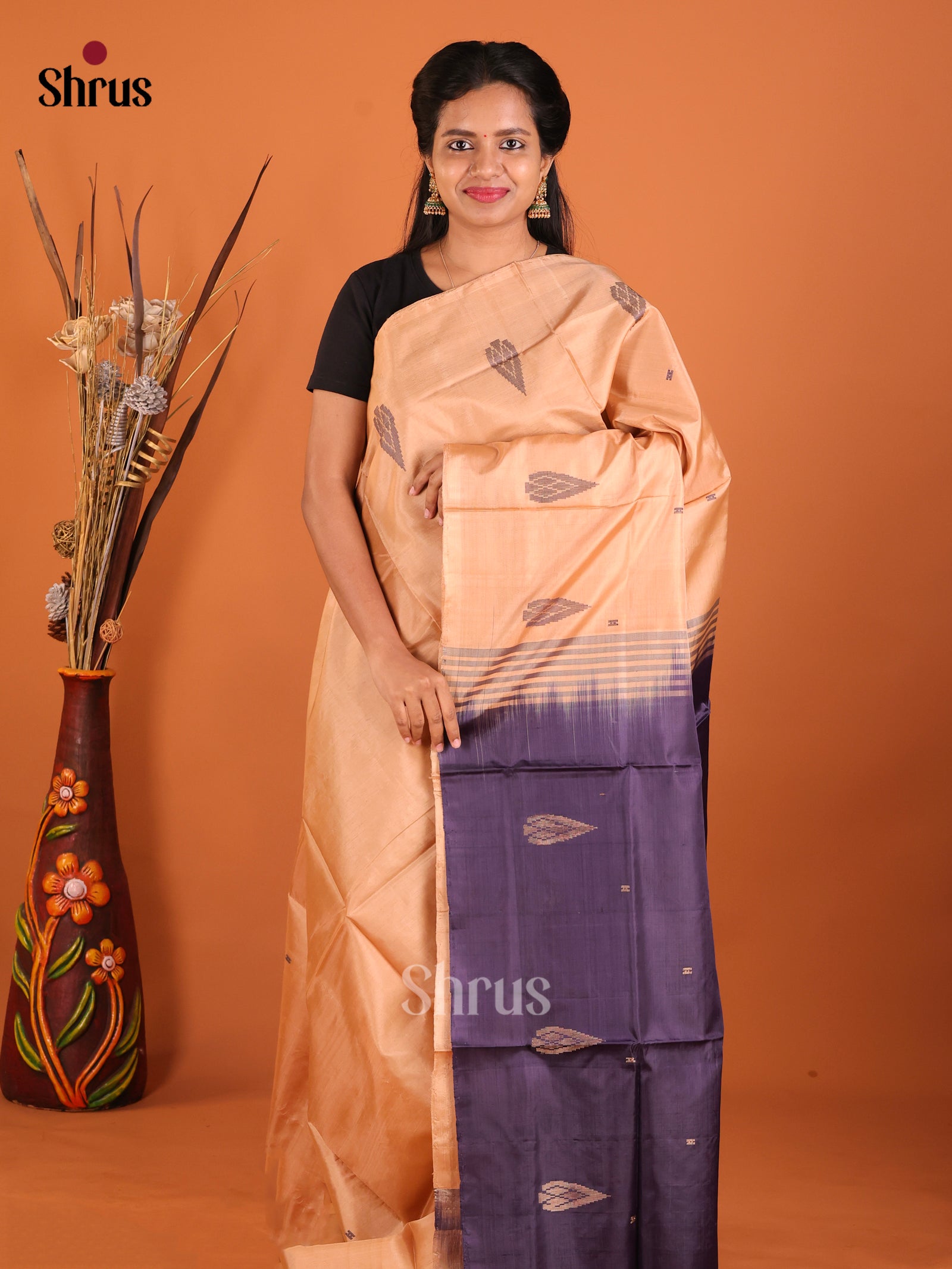 DHS29490 - Banana Pith without blouse Saree - Shop on Shrus.com