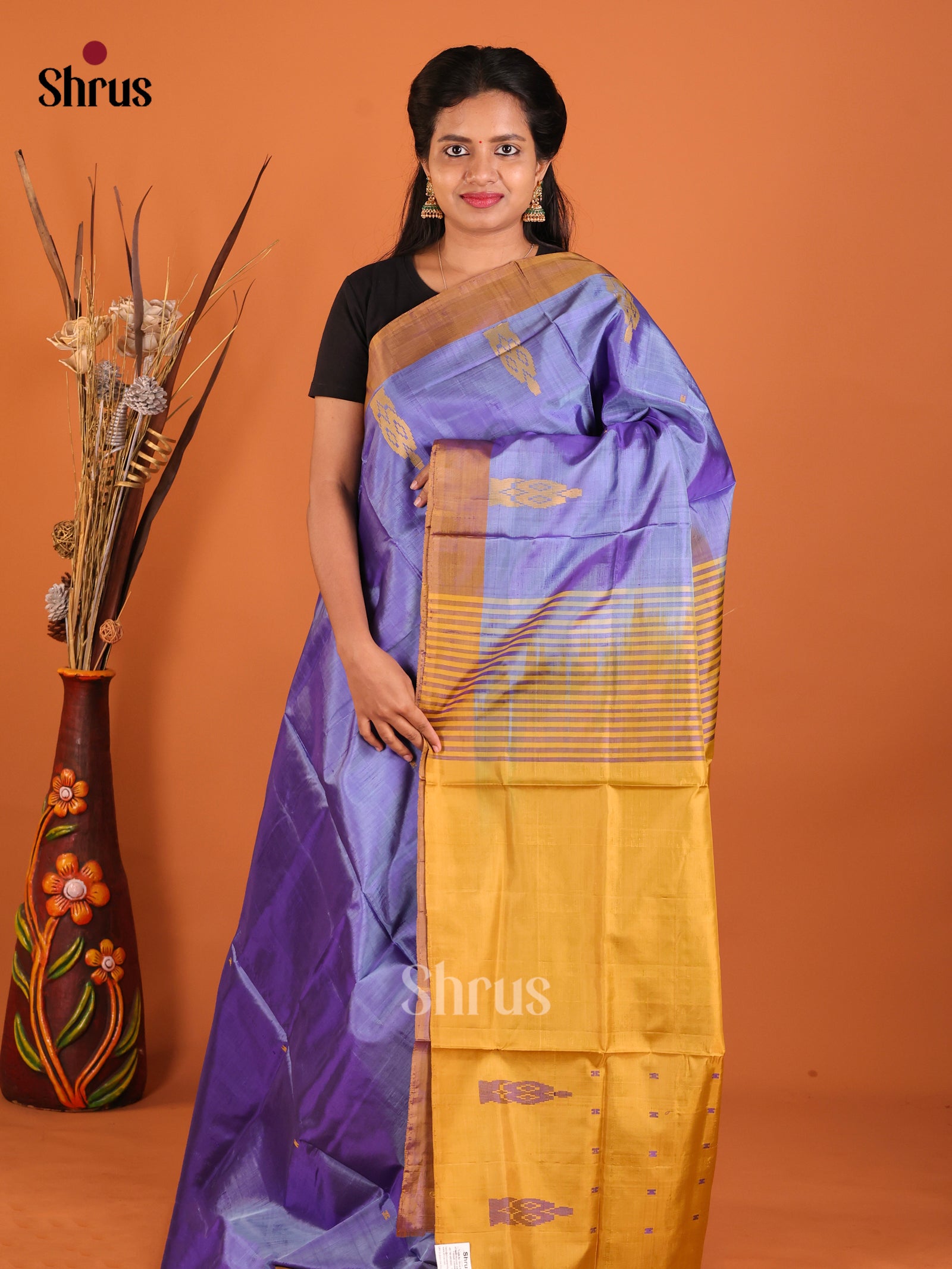DHS29503 - Banana Pith without blouse Saree - Shop on Shrus.com