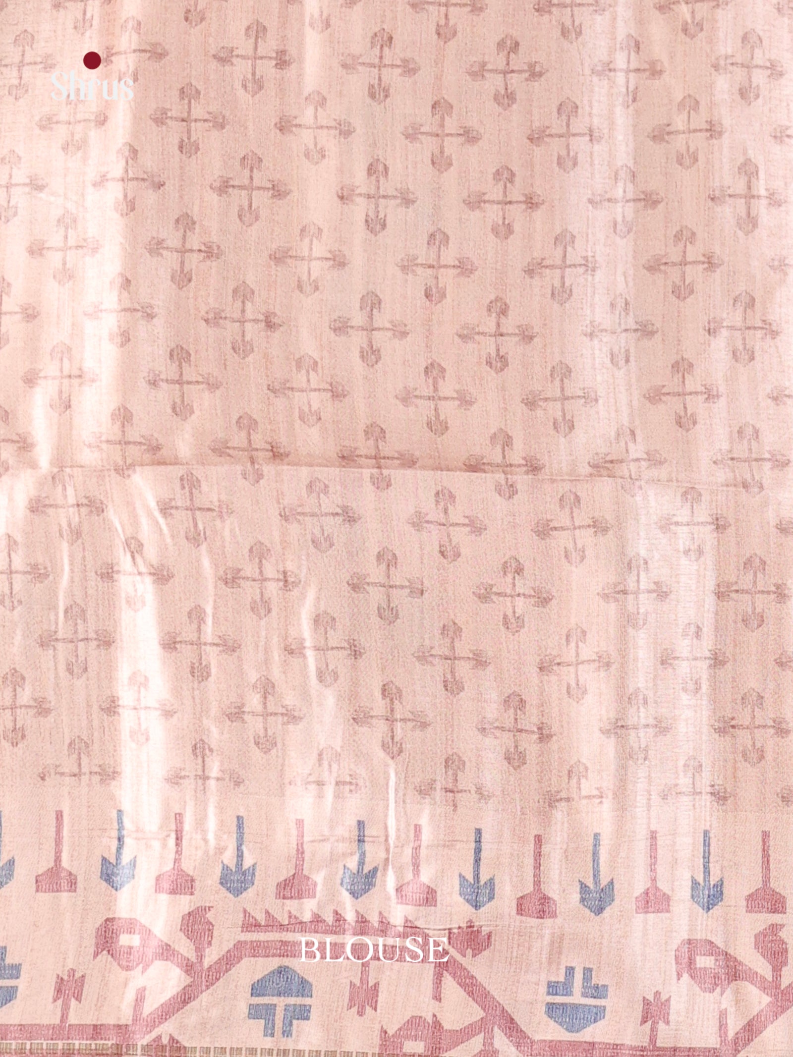 Pink & Cream - Moonga Silk Saree