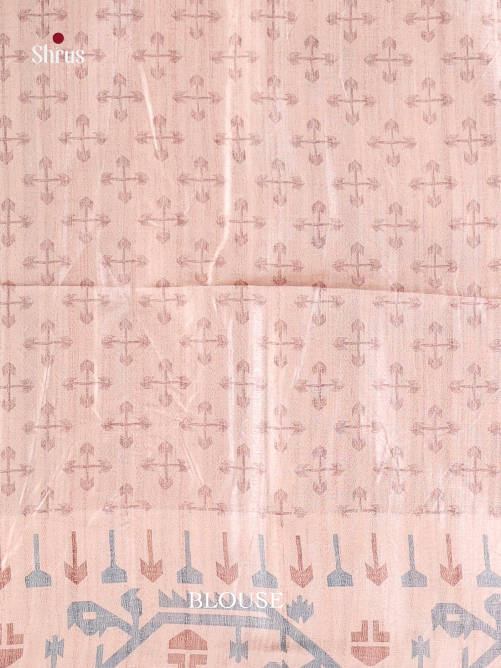 Pastel Blue & Cream - Moonga Silk Saree