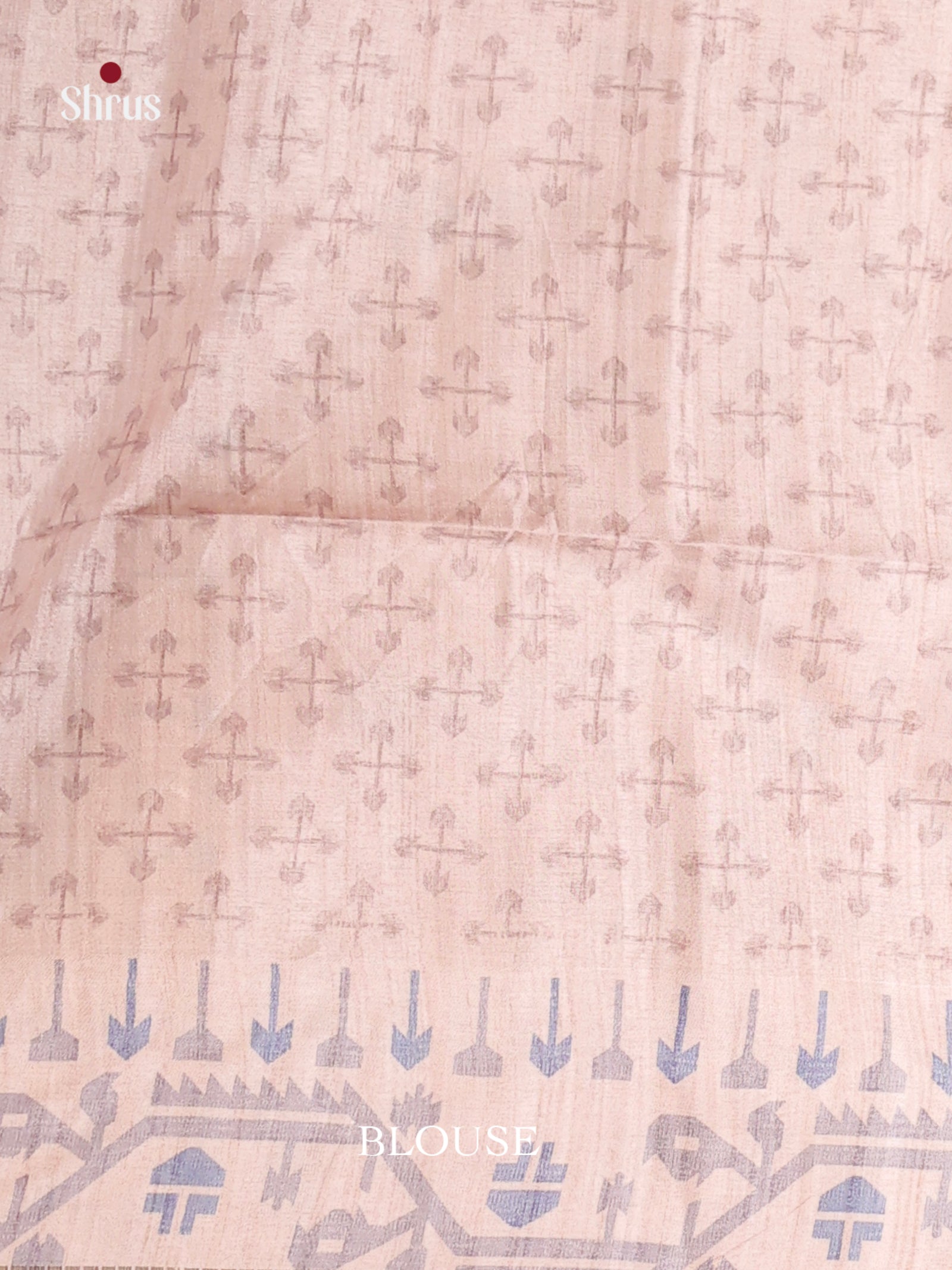 Grey & Cream - Moonga Silk Saree