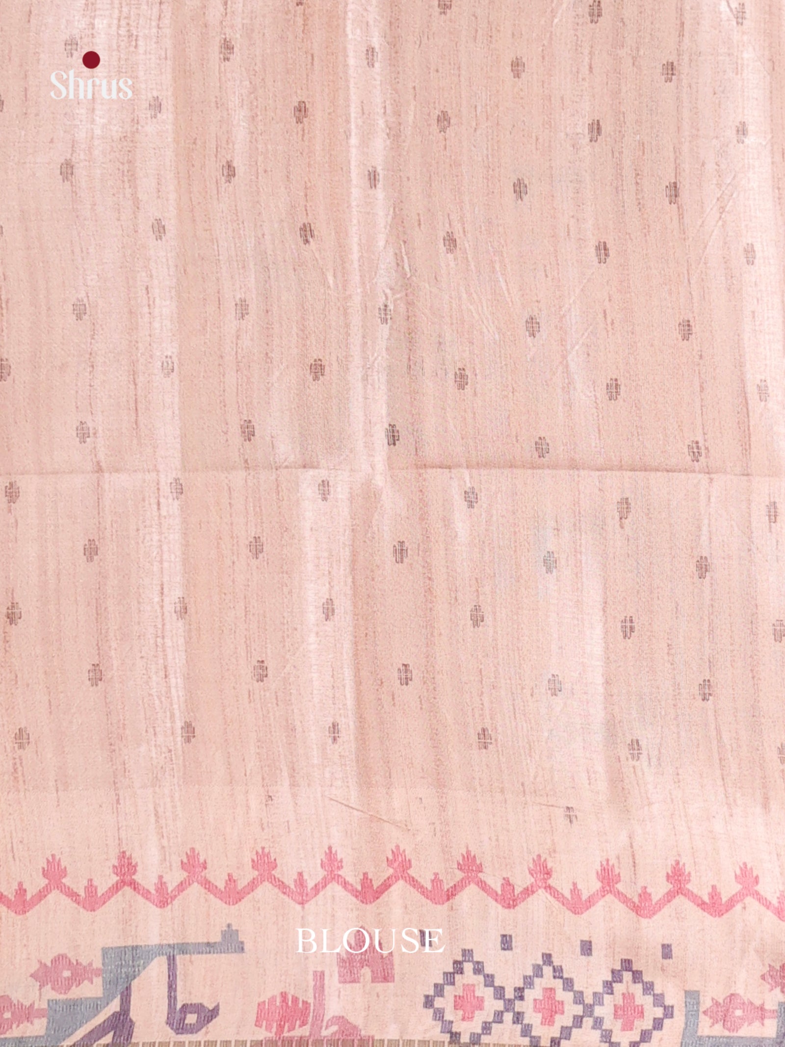 Pink & Cream - Moonga Silk Saree