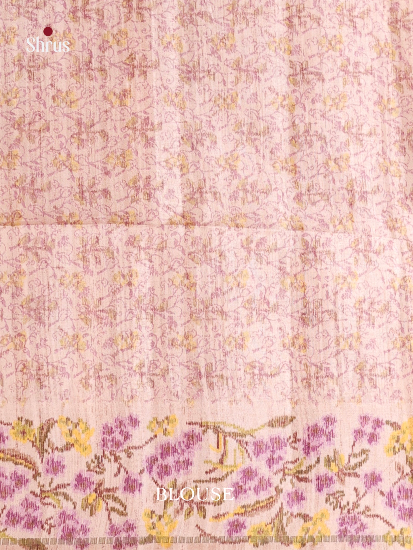 Purple & Cream - Moonga Silk Saree