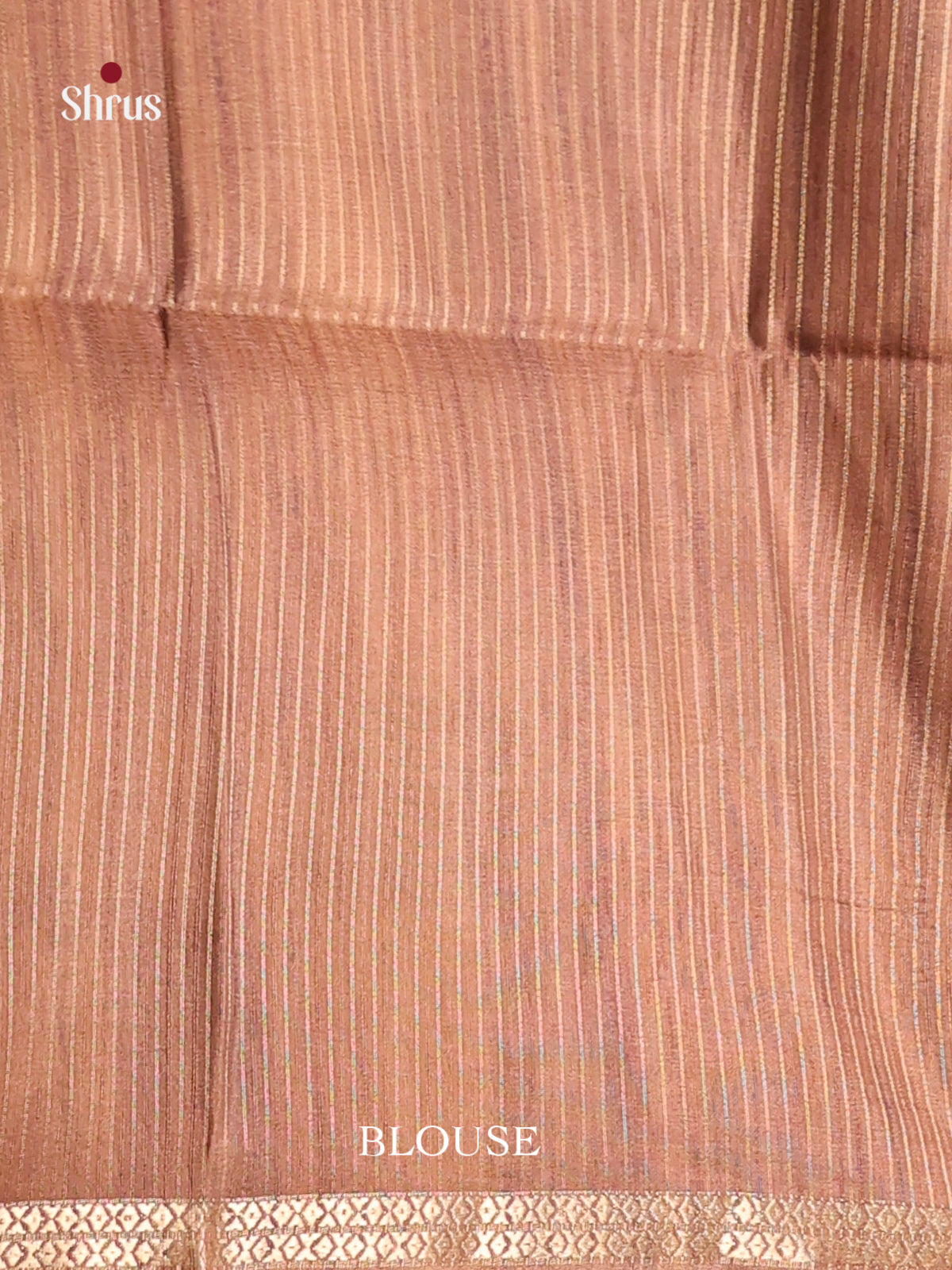 Beige & Brown - Semi matka Saree