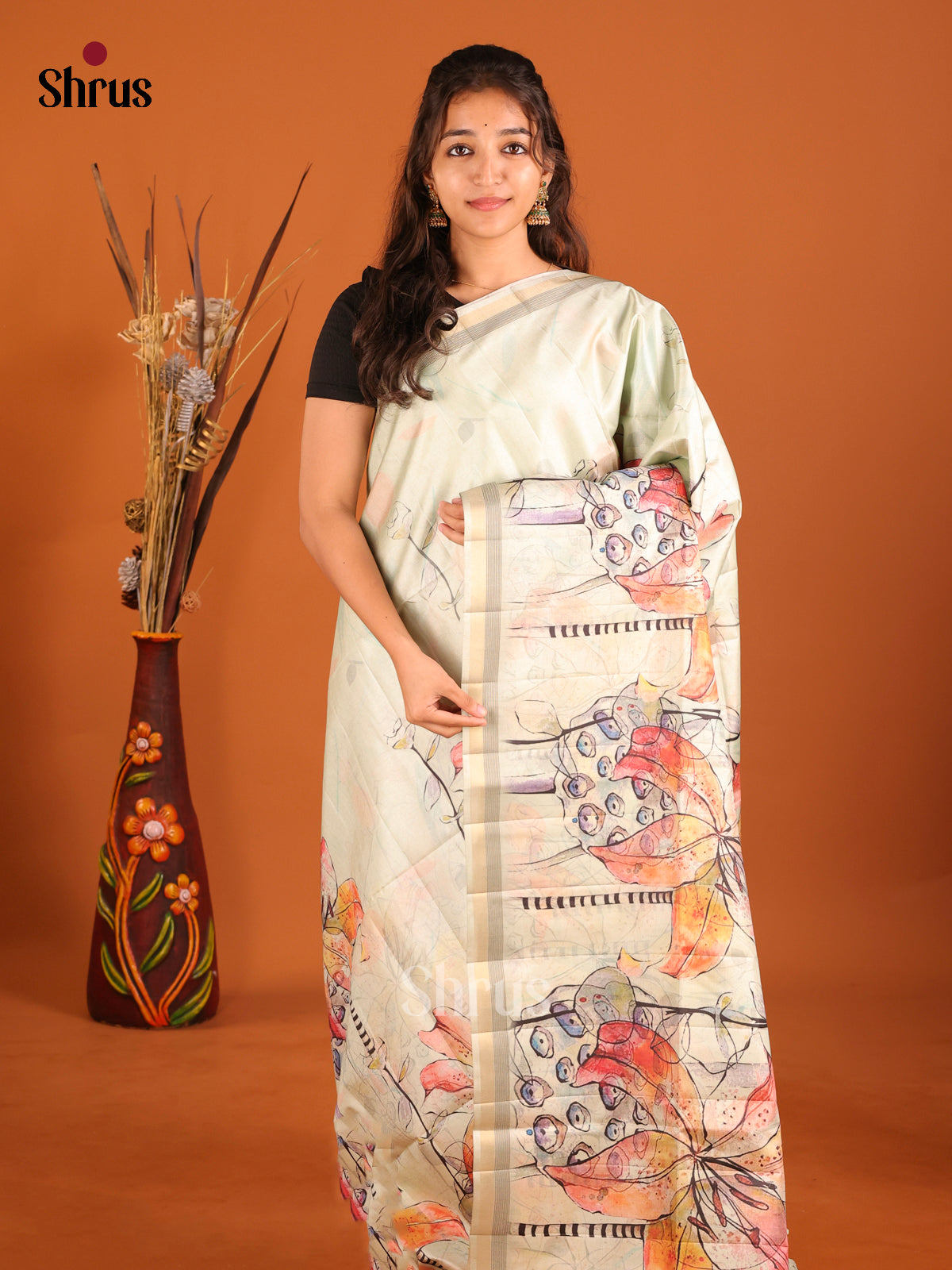 DHS30176 - Semi matka Saree