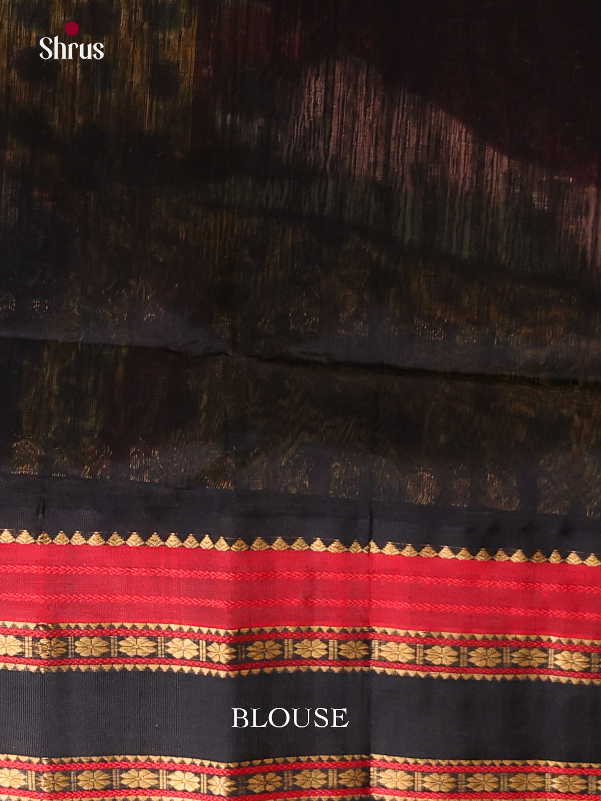 Cream & Black Silk Cotton Korvai-kattams Saree