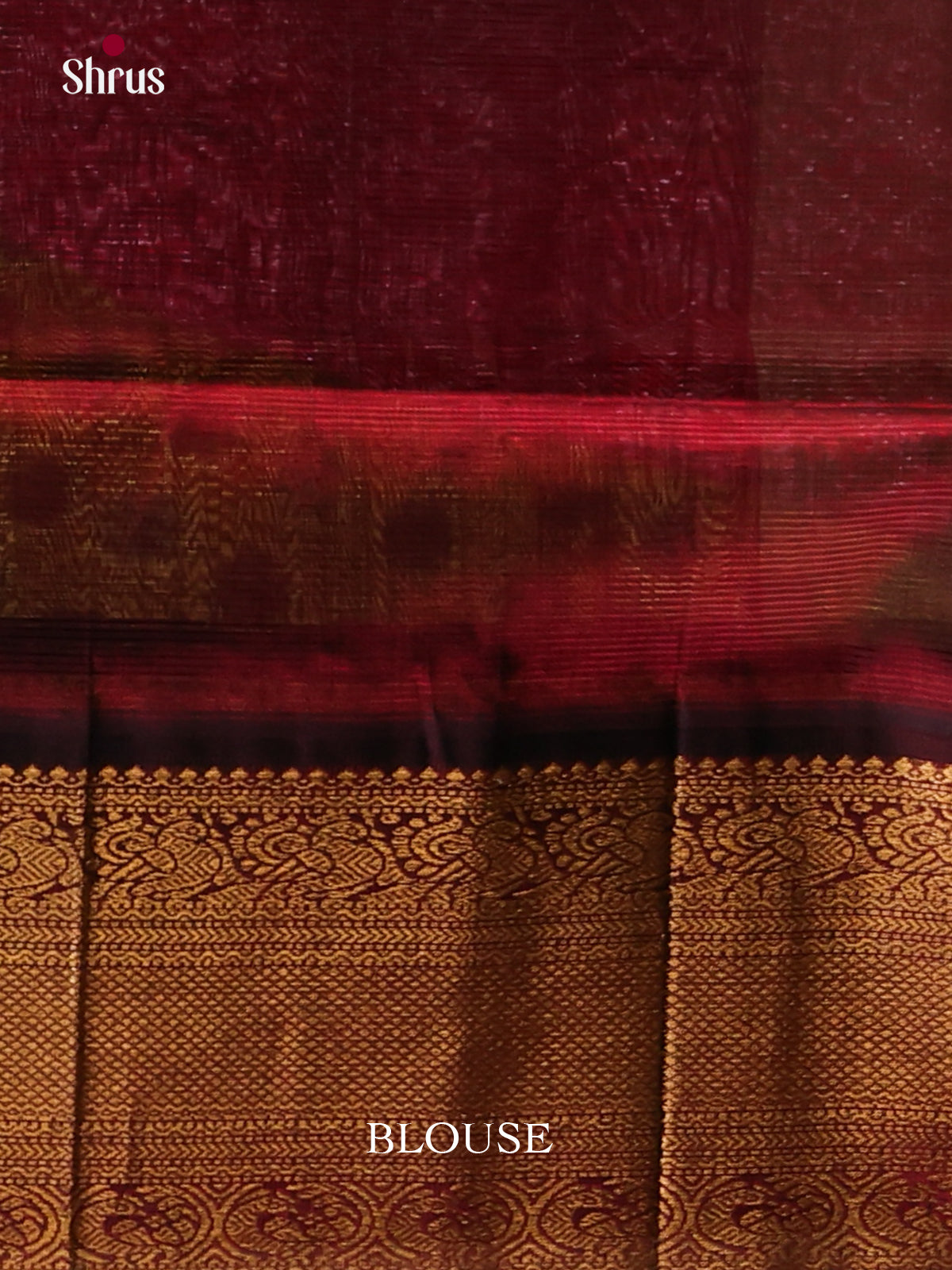 Pista Green & Brown Silk Cotton Korvai-Big border Saree - Shop on Shrus.com