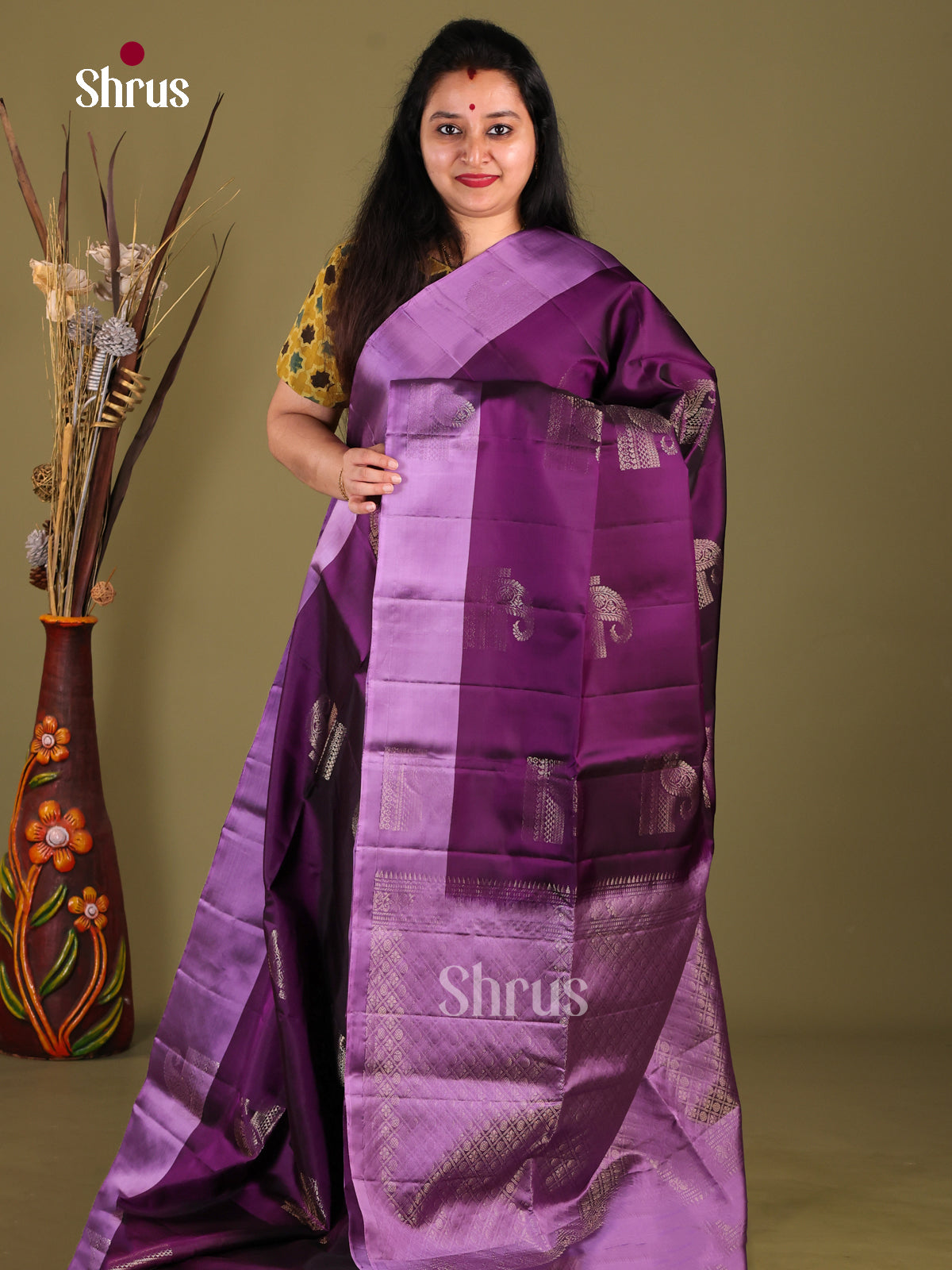 DIS01189 - Softsilk-halfpure Saree - Shop on Shrus.com