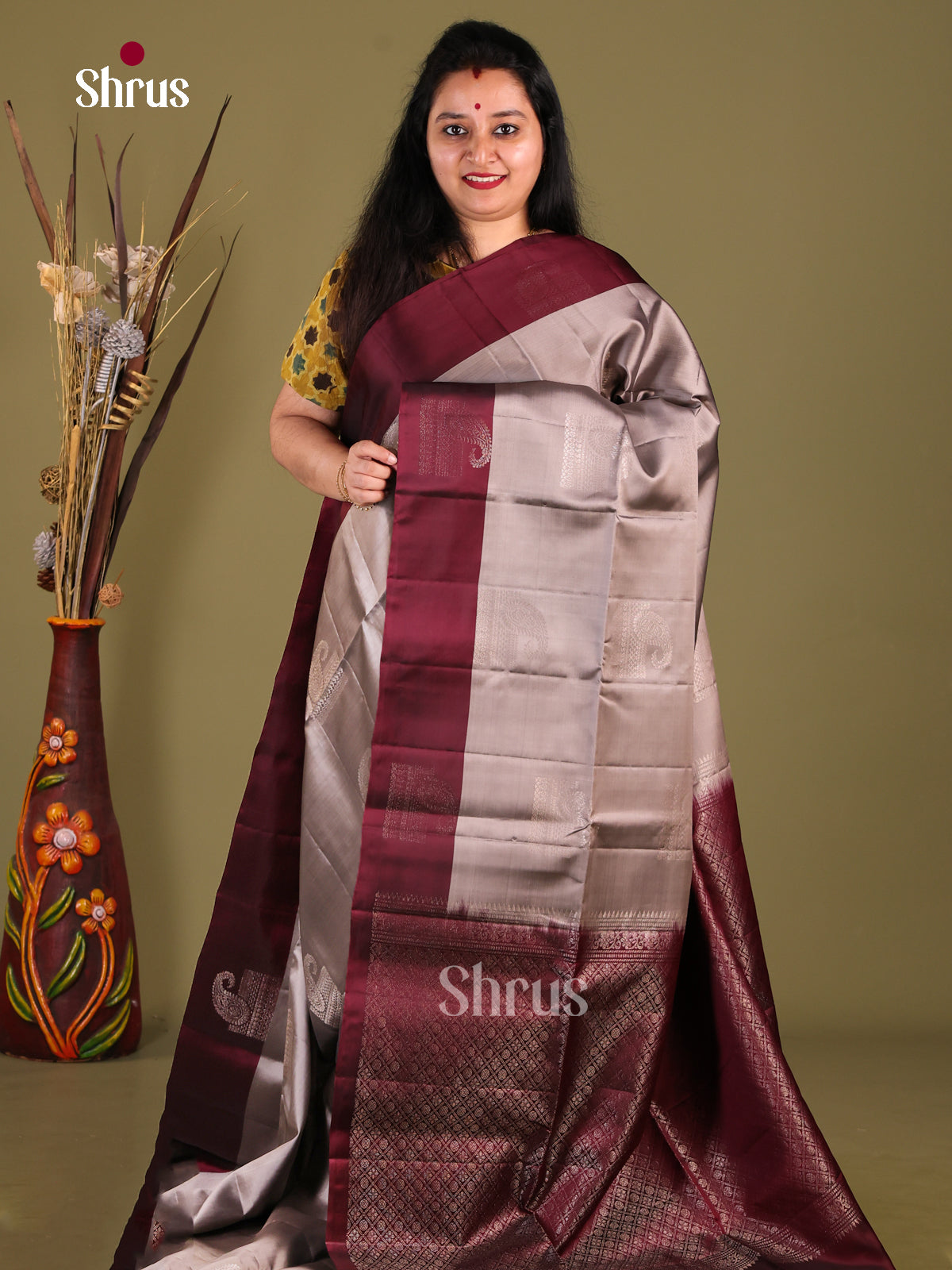 DIS01190 - Softsilk-halfpure Saree - Shop on Shrus.com