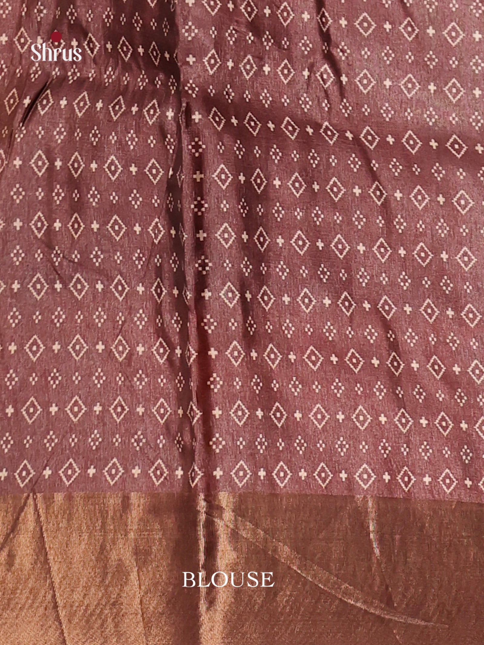 Brown & Cream- Butter silk Saree
