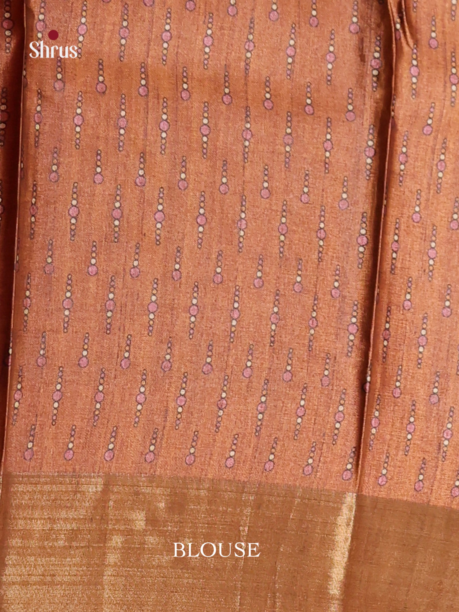 Brown & Beige - Butter silk Saree