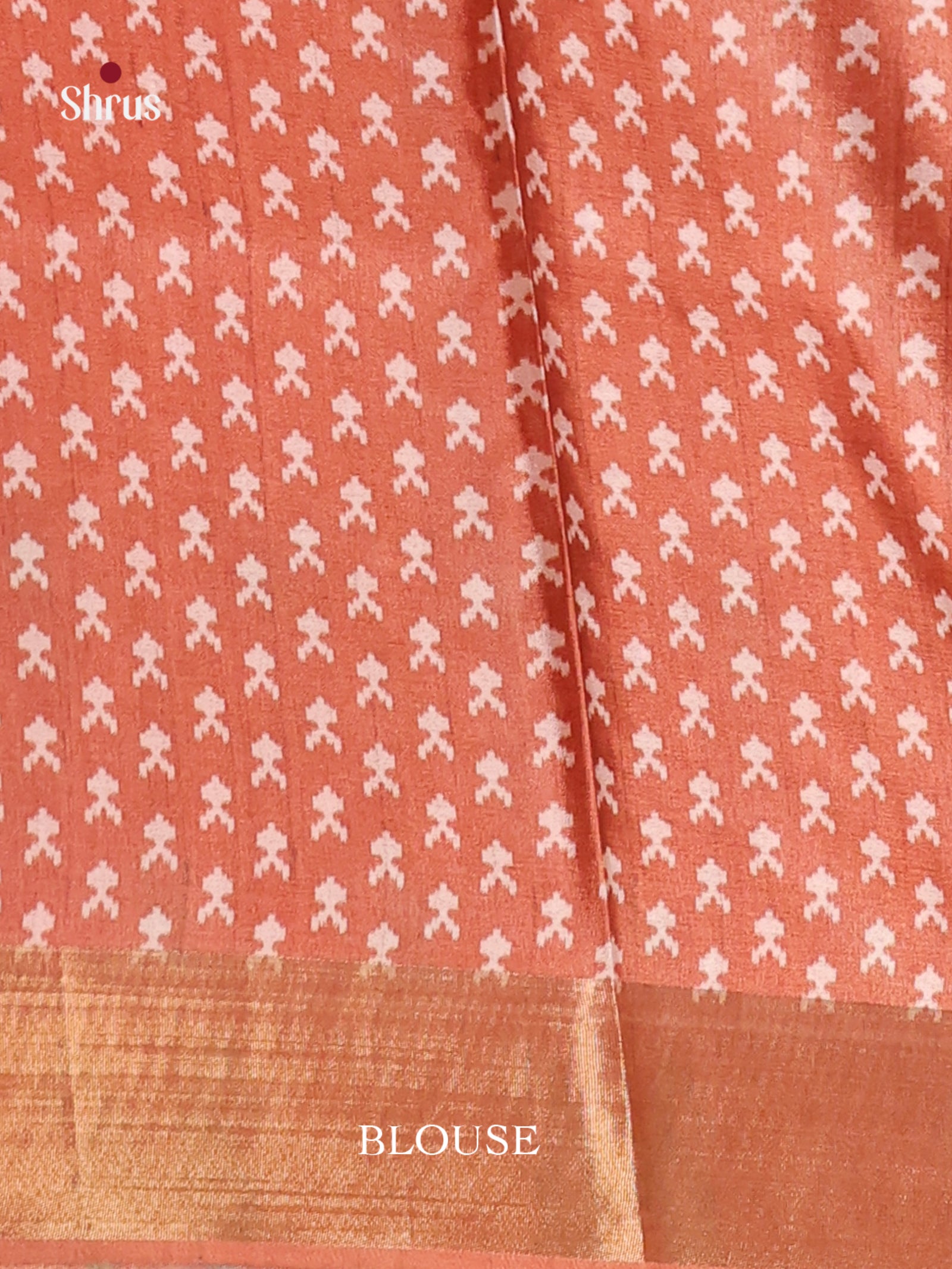 Dusty Brown & Brick - Butter silk Saree