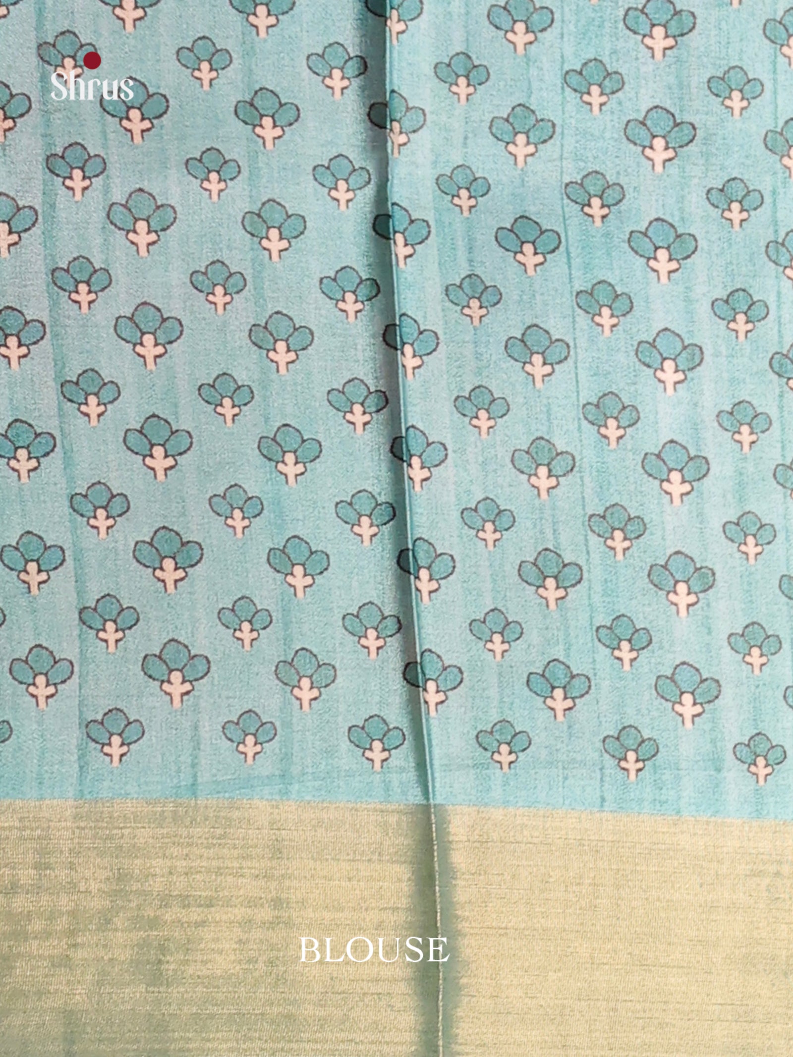 Multicolor & Light Blue - Butter silk Saree