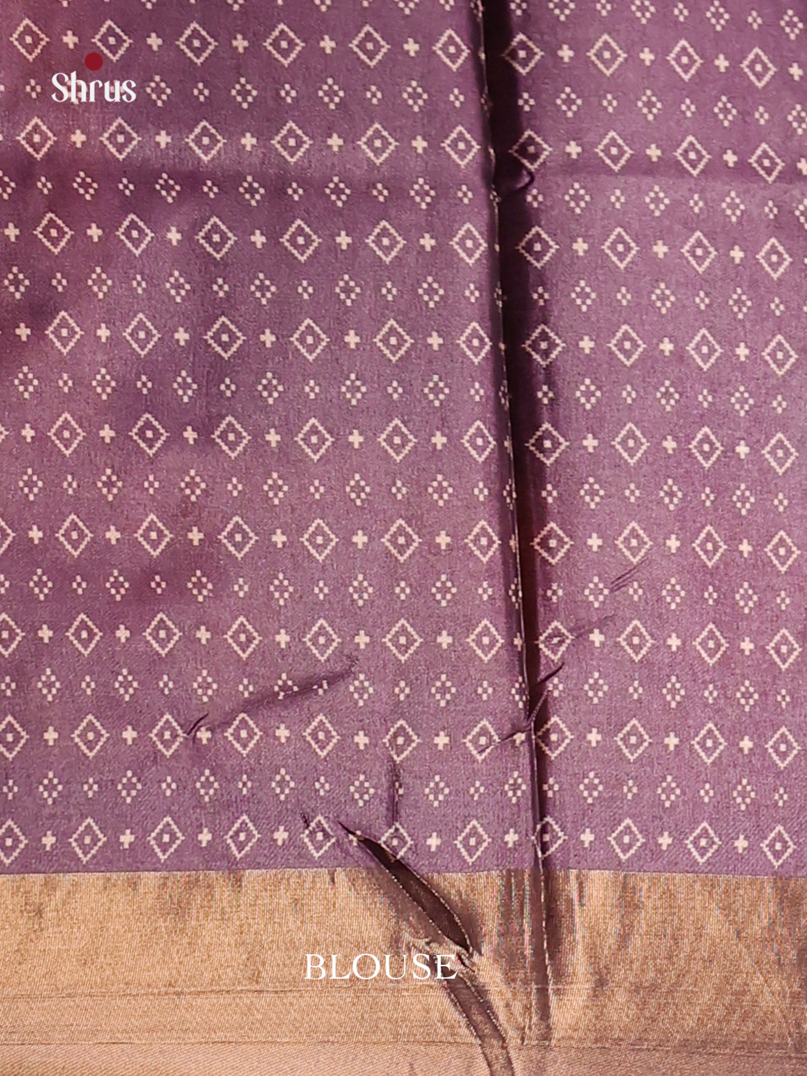 Dark Lavender & Cream - Butter silk Saree