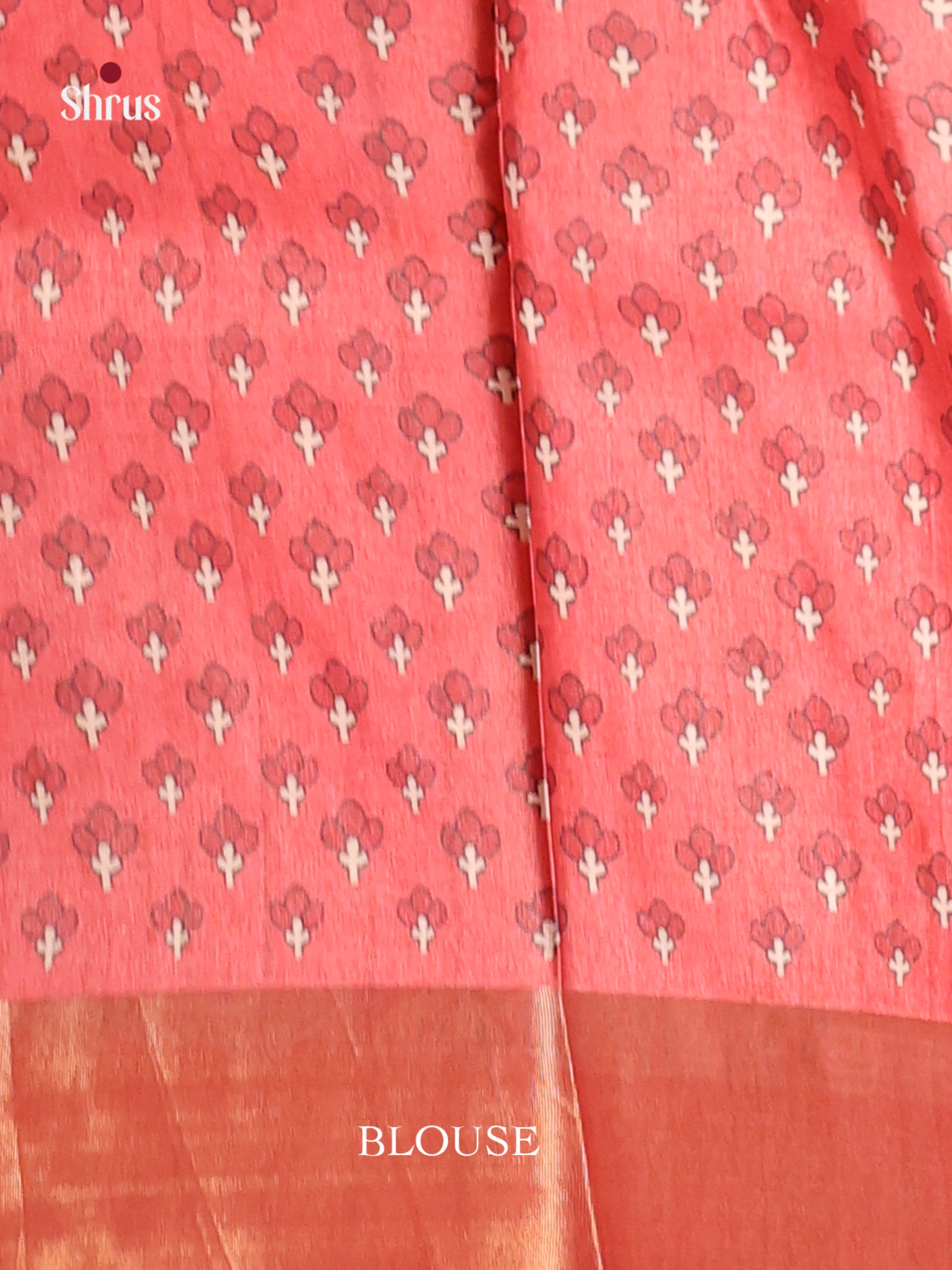 Grey & Orangish Pink - Butter silk Saree