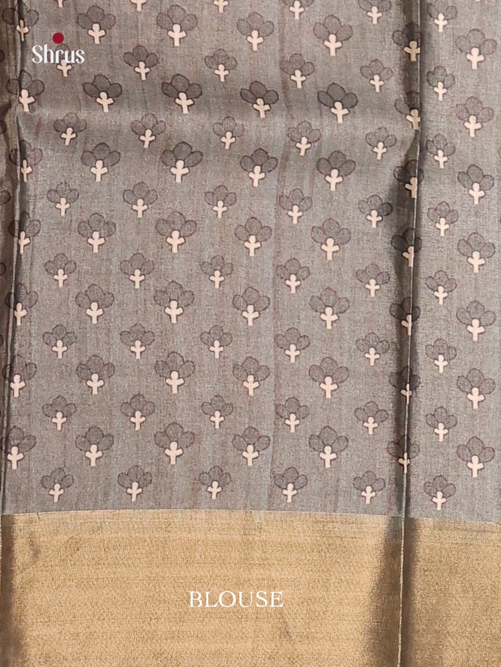 Green & Grey- Butter silk Saree