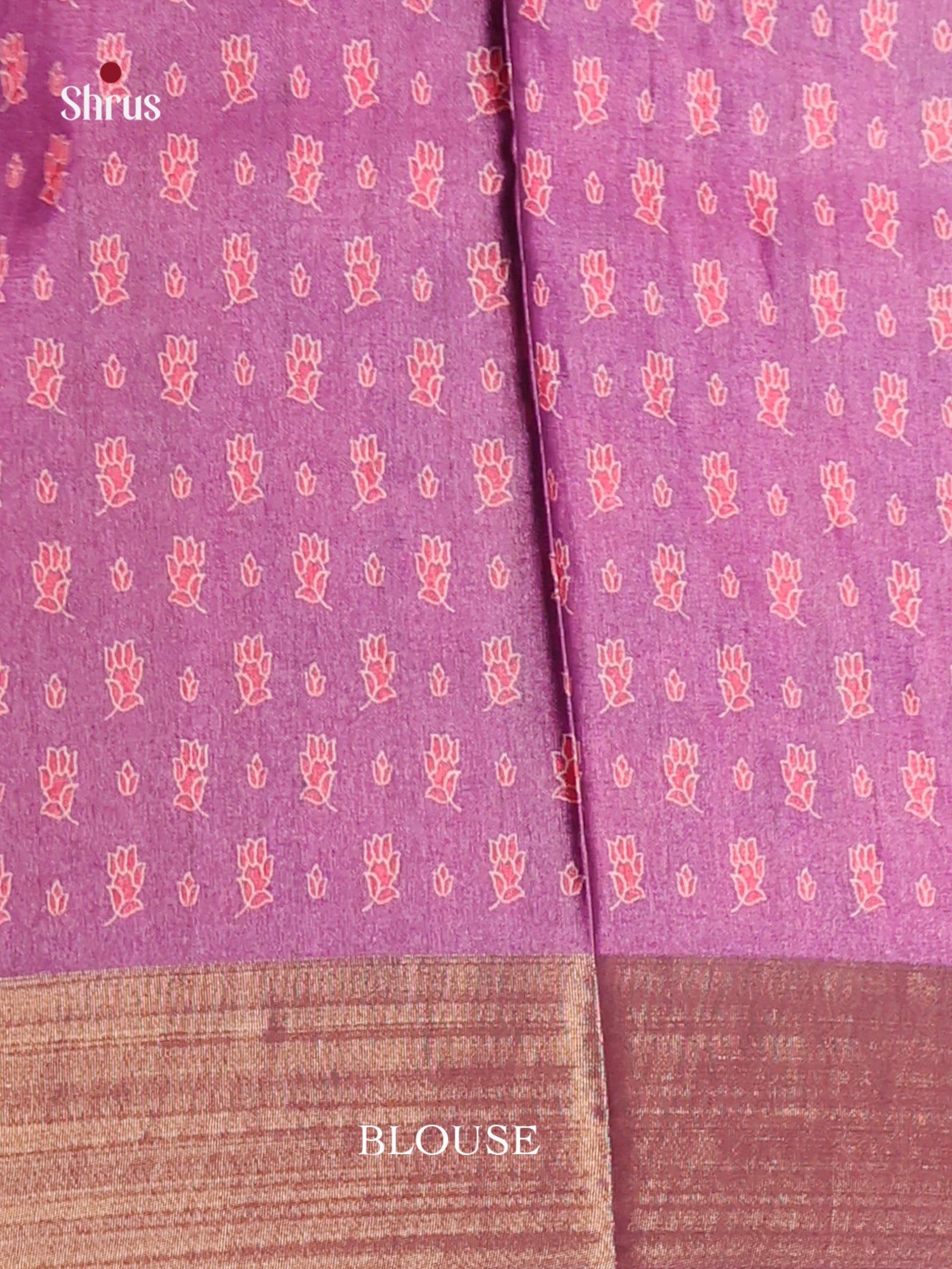Purple - Butter silk Saree