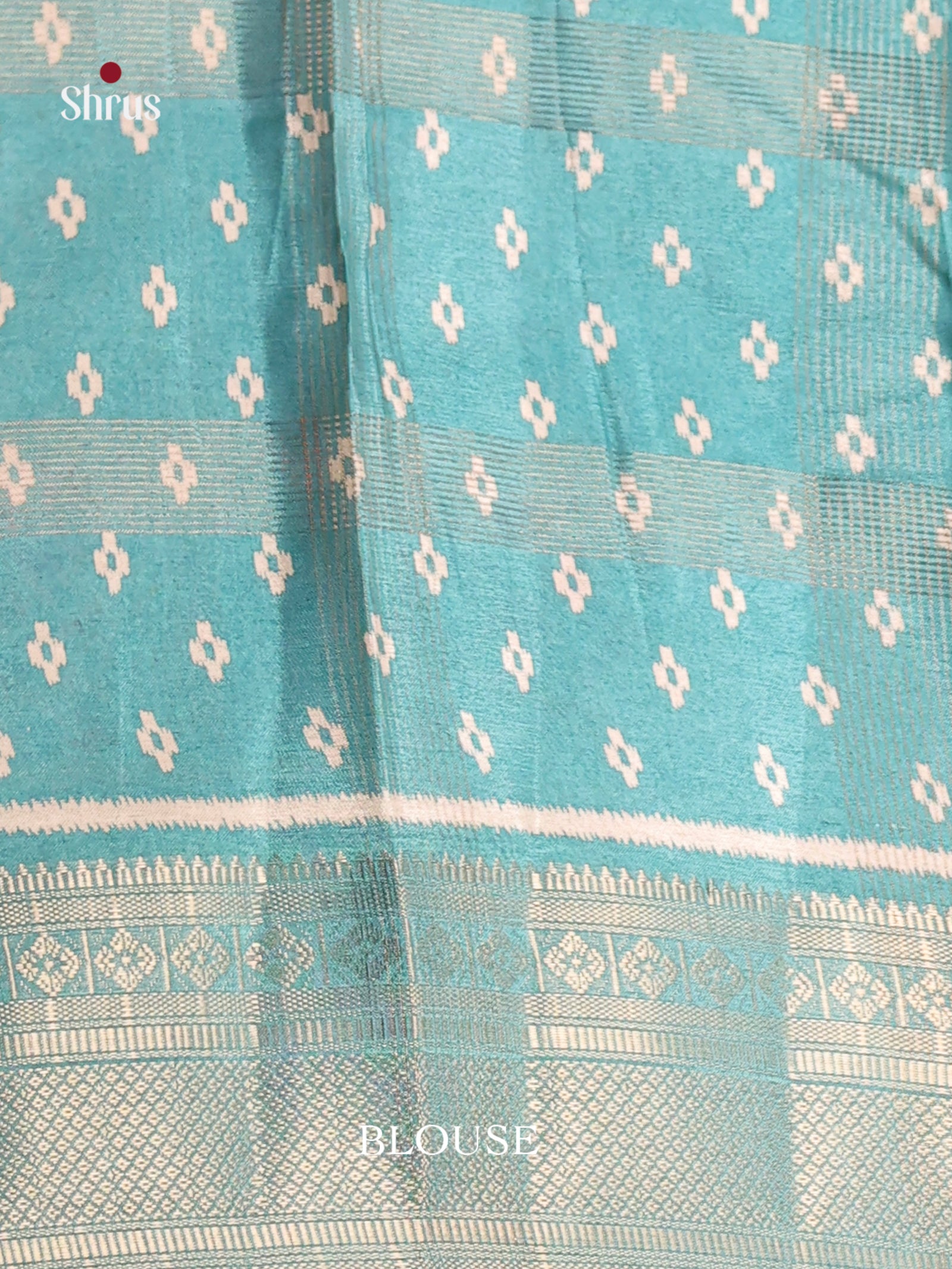 Pastel Blue - Semi Crepe Saree