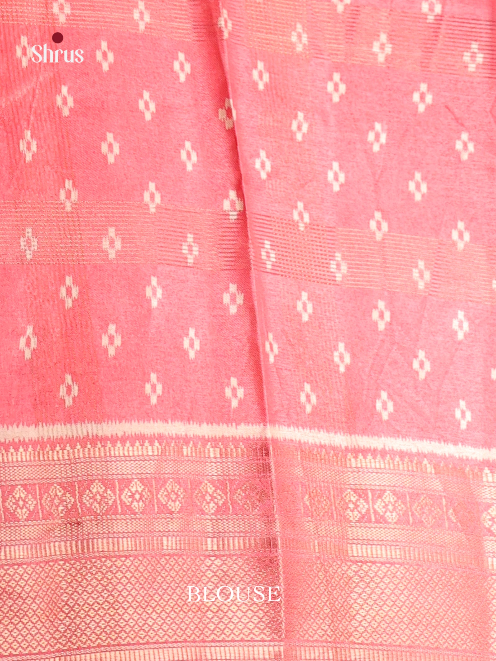 Pink - Semi Crepe Saree