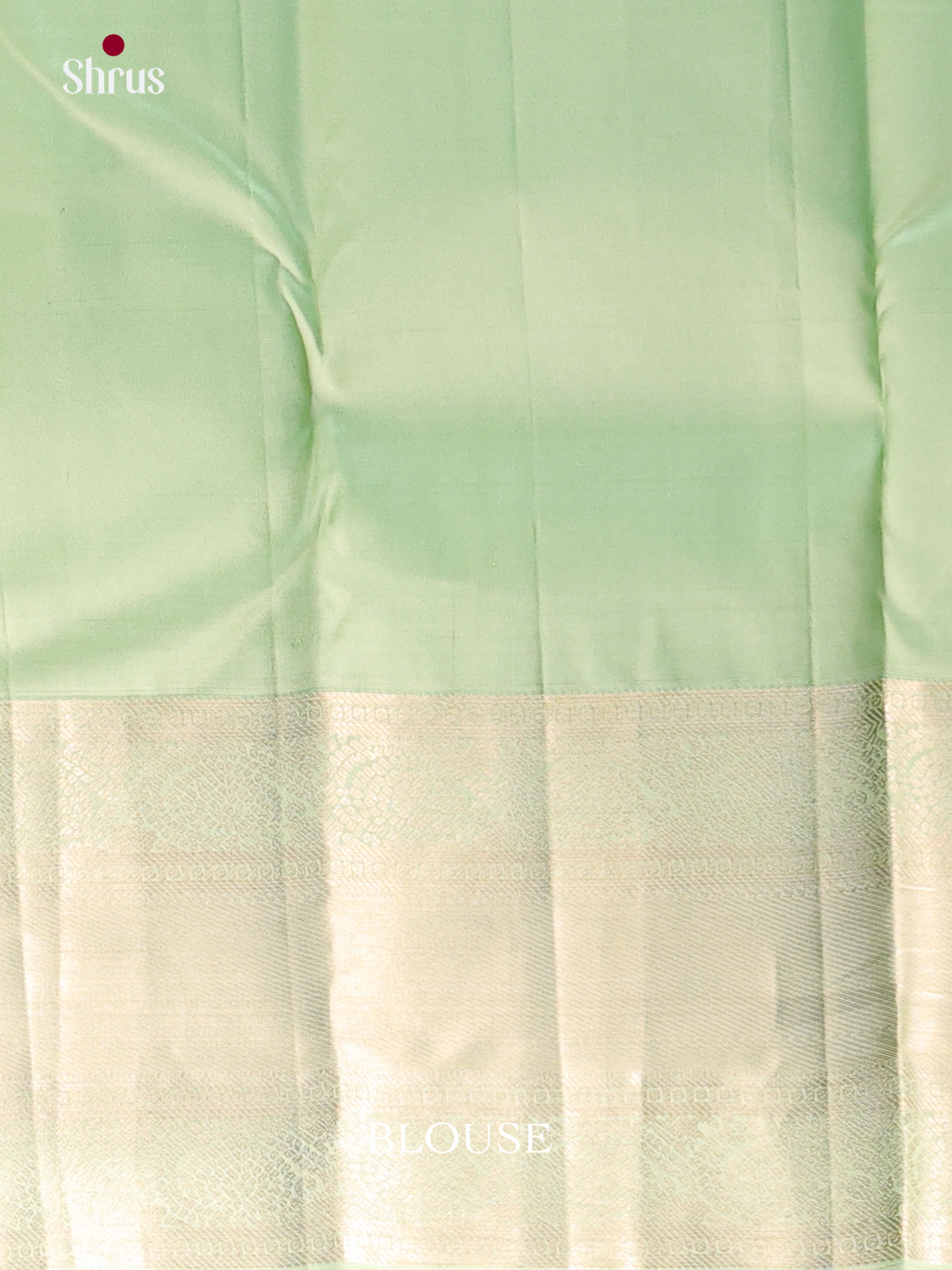 blue light green Kanchipuram Butta design Saree -2