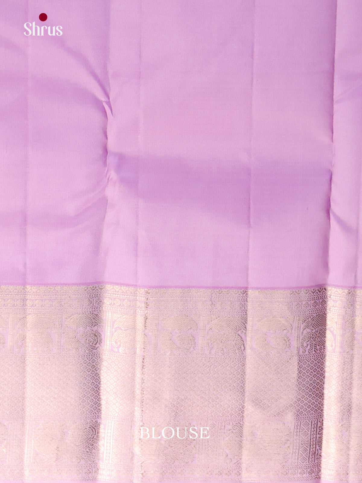 Blue and lavender Kanchipuram Korvai Butta Saree -2