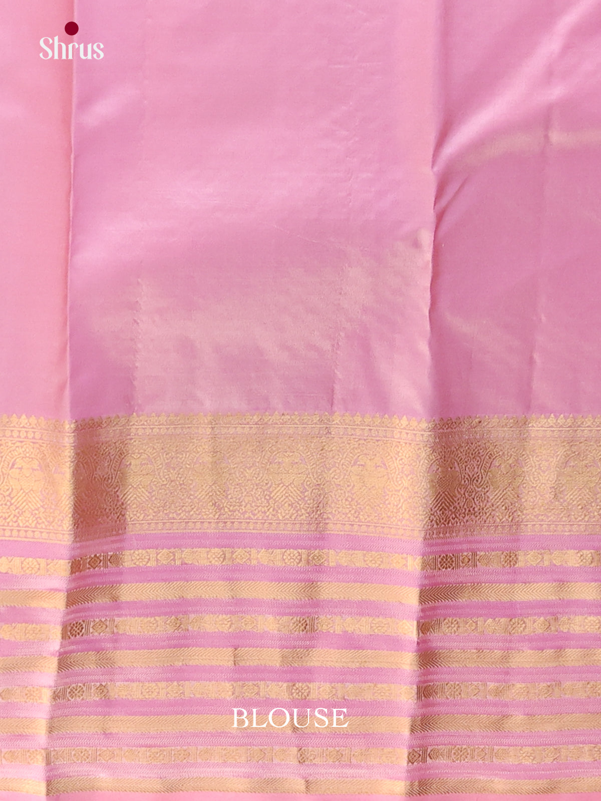 white gold pink Kanchipuram Butta design Saree -2