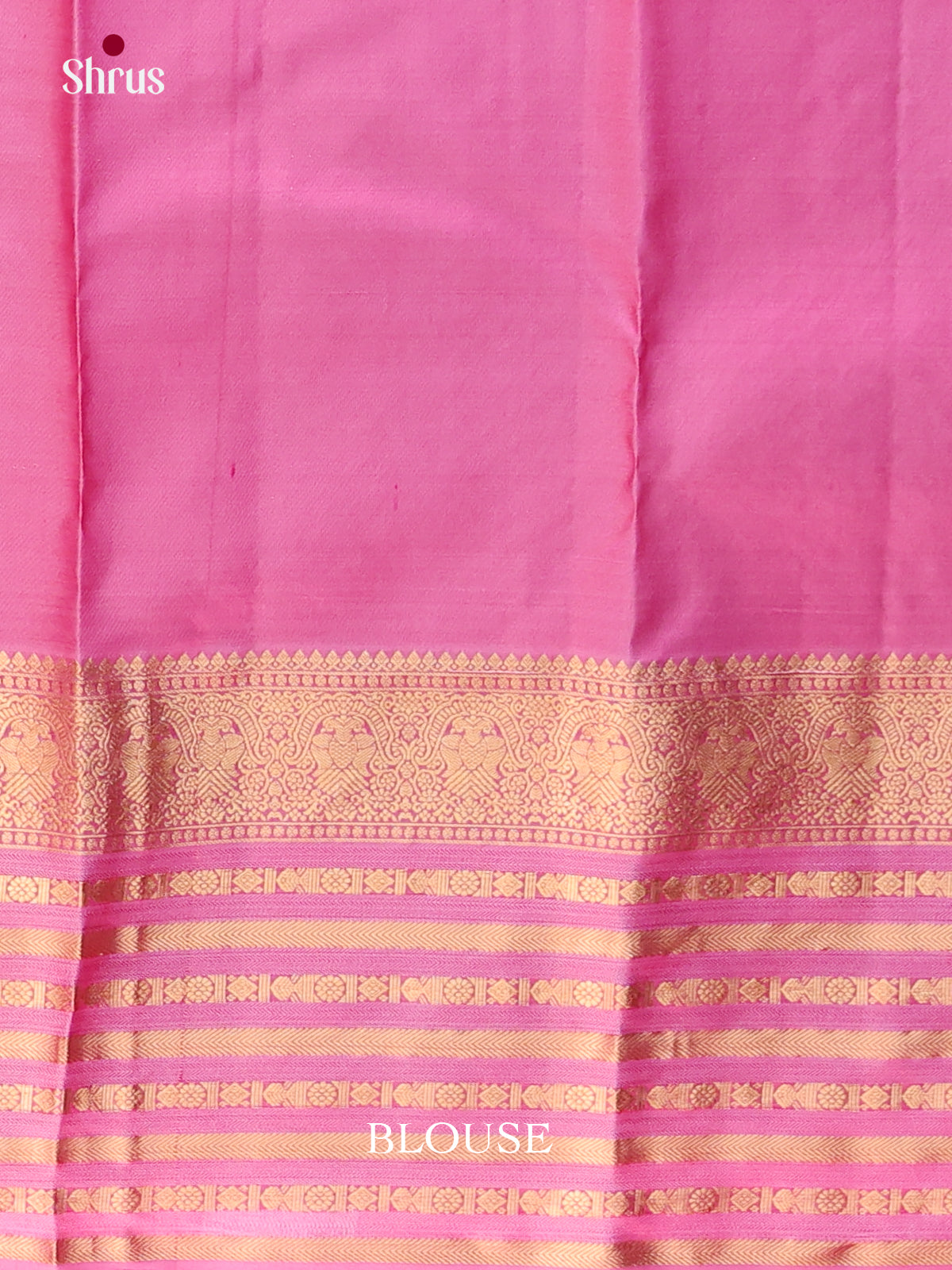 pink orange Kanchipuram Butta design Saree -2