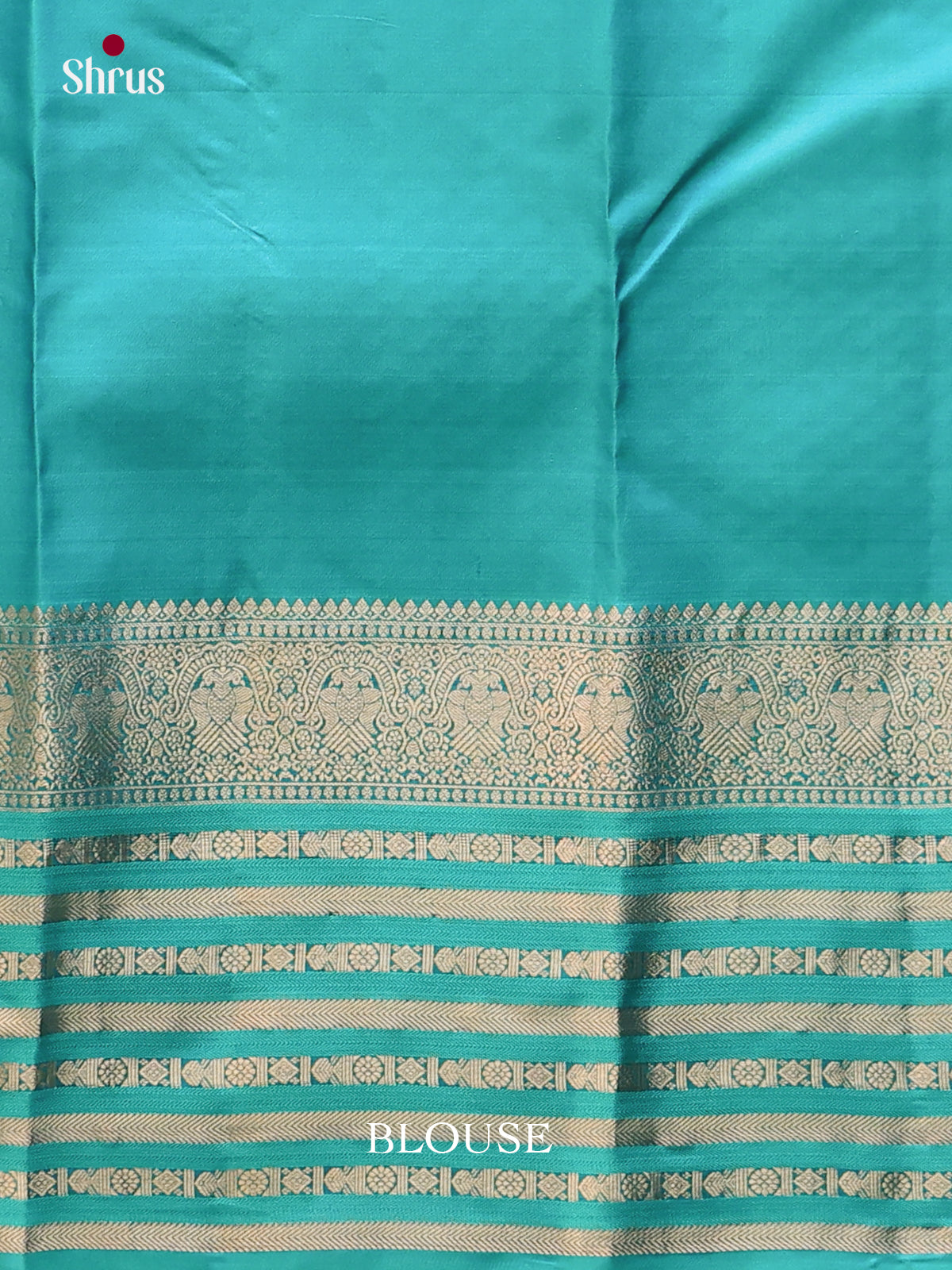 blue and sky blue Kanchipuram Butta design Saree -2