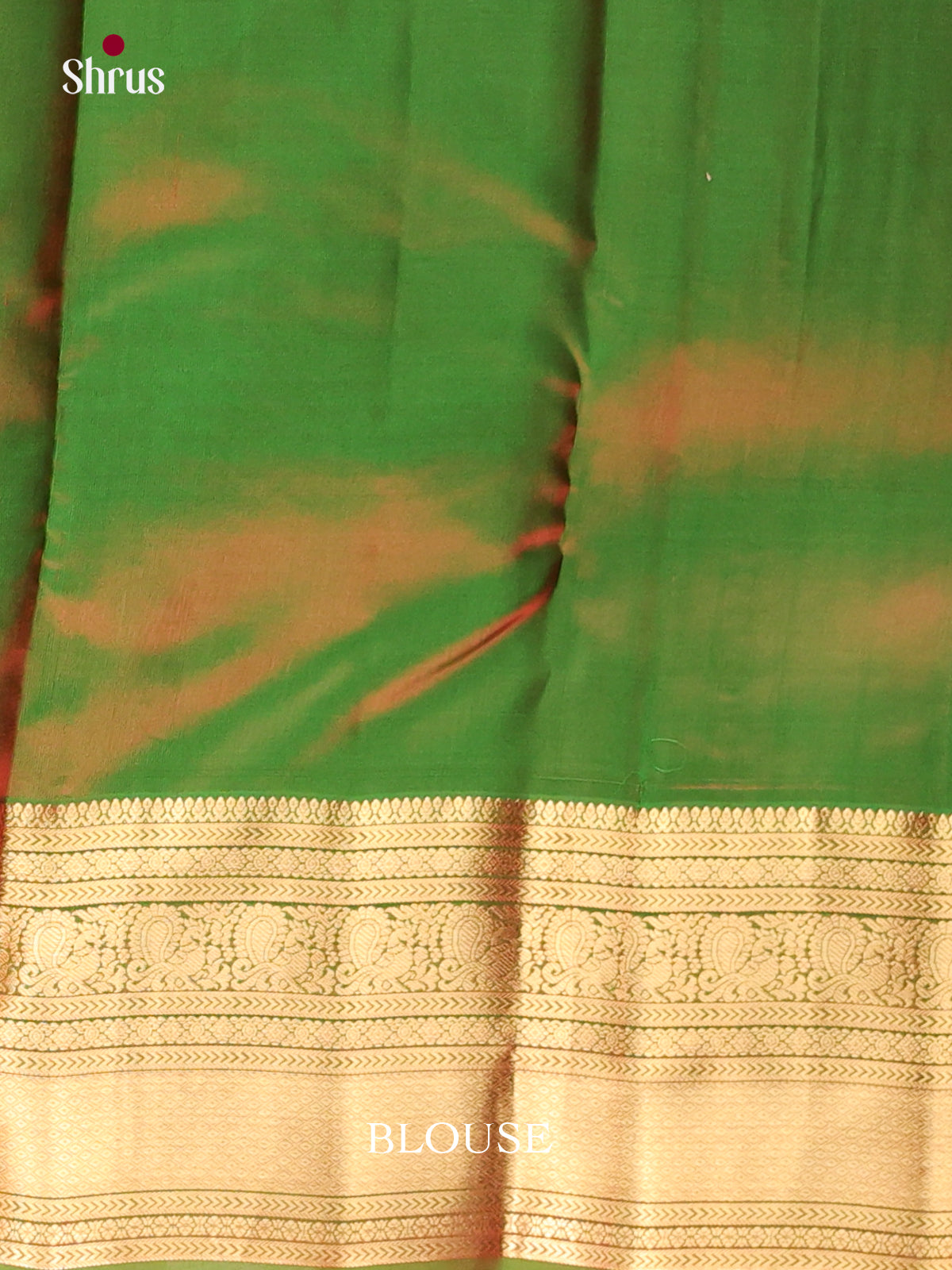 Red & Green - Kanchipuram-halfpure Saree 2