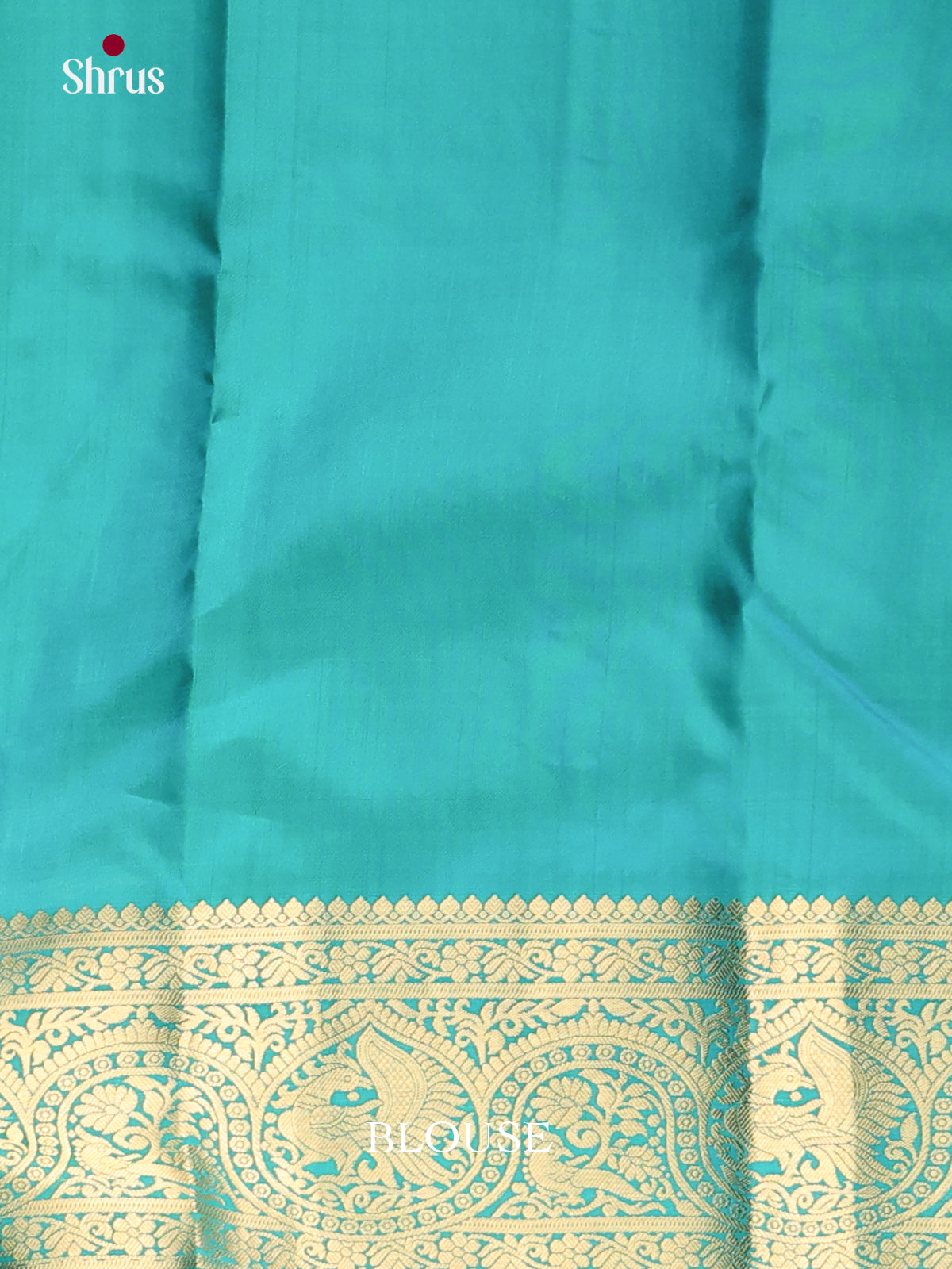 Teal Blue(single Tone) - Kanchipuram-halfpure Saree