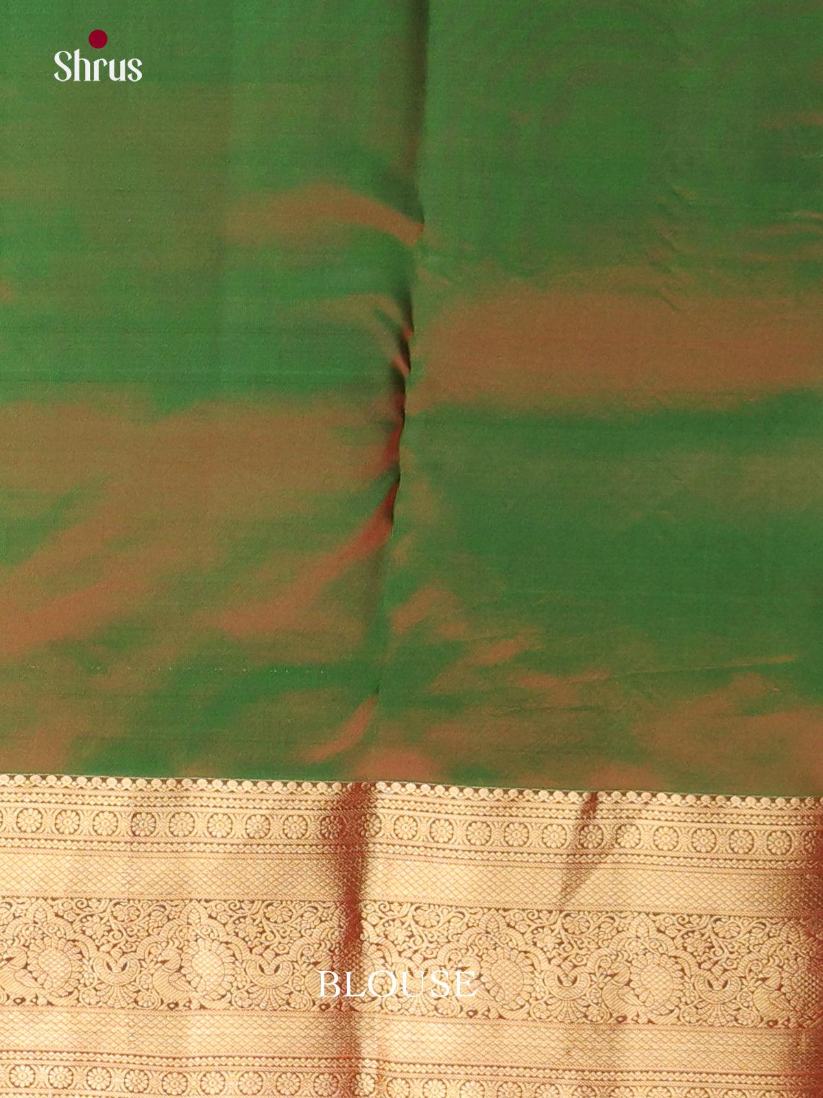 Orange & Green - Kanchipuram-halfpure Saree - Shop on Shrus.com