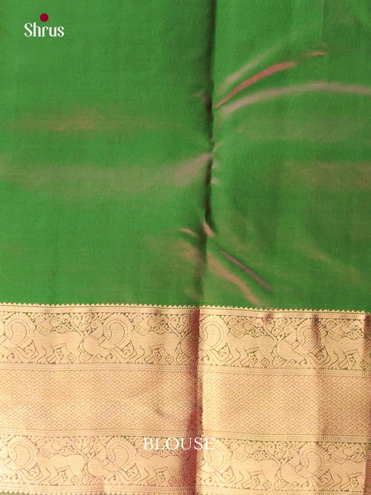 Majenta Pink & Green- Kanchipuram-halfpure Saree