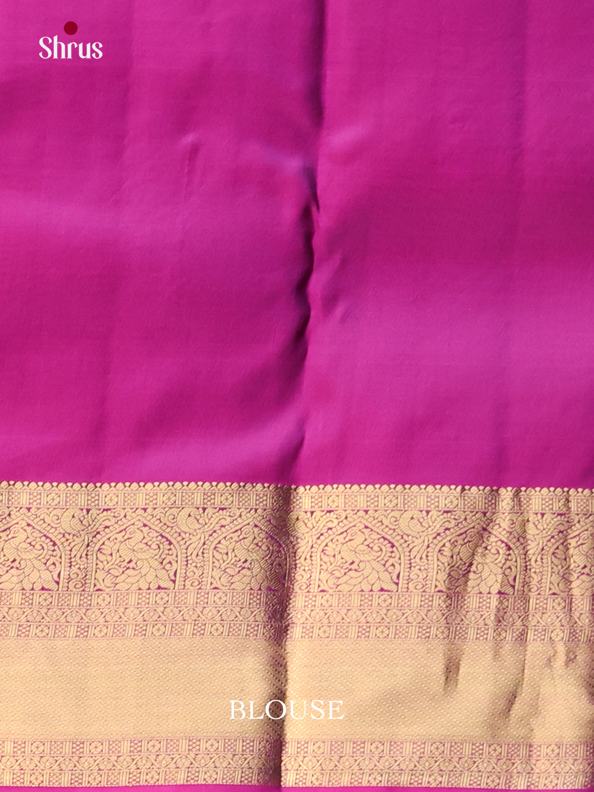 Navy Blue & Purple- Kanchipuram-halfpure Saree - Shop on Shrus.com