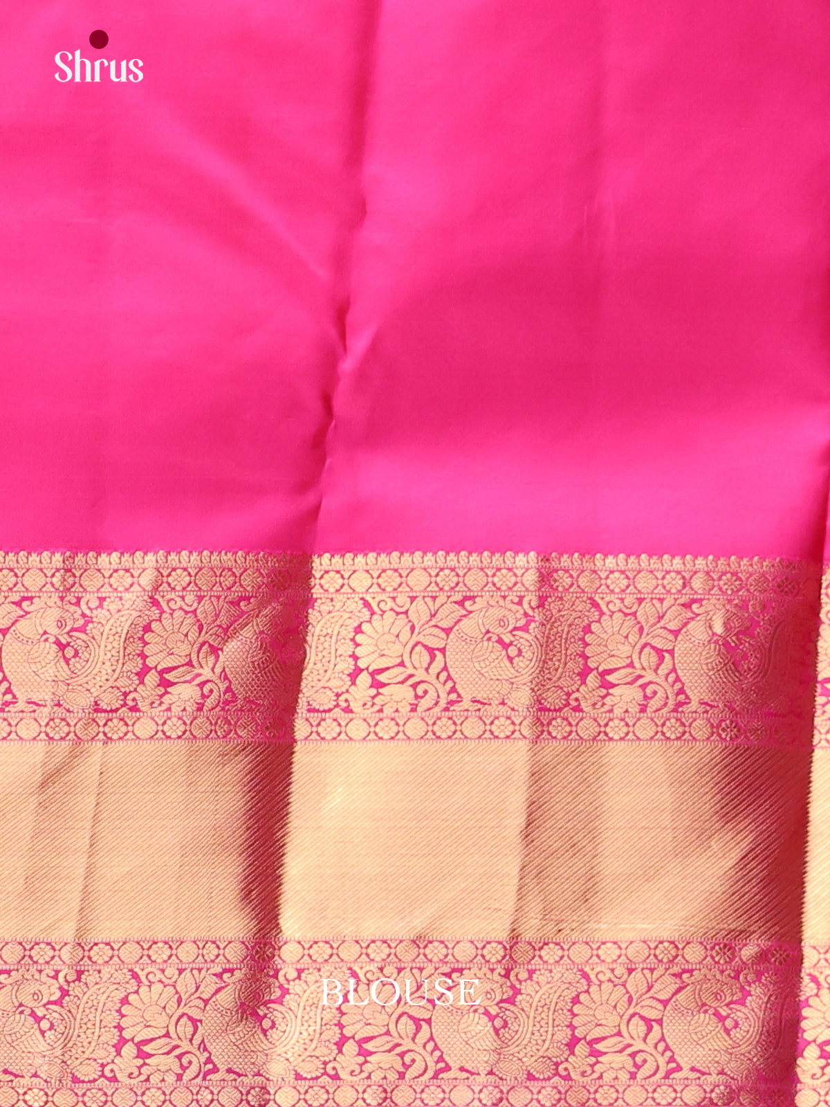Orange & Pink- Kanchipuram-halfpure Saree - Shop on Shrus.com
